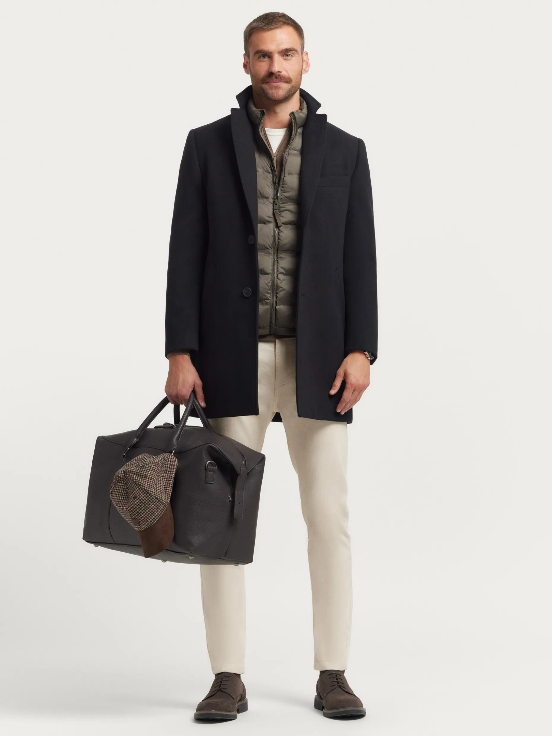 Cappotto Moon | Giaccone Invernale Alvaro Moreno Collectione - Design Avanguardista in Lana Merino Sostenibile, Nero Antracite Edizione Inverno 2024