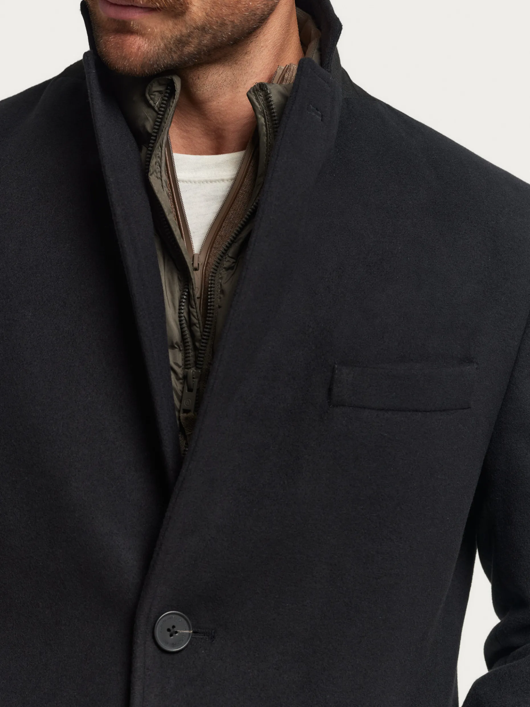 Cappotto Moon | Giaccone Invernale Alvaro Moreno Collectione - Design Avanguardista in Lana Merino Sostenibile, Nero Antracite Edizione Inverno 2024