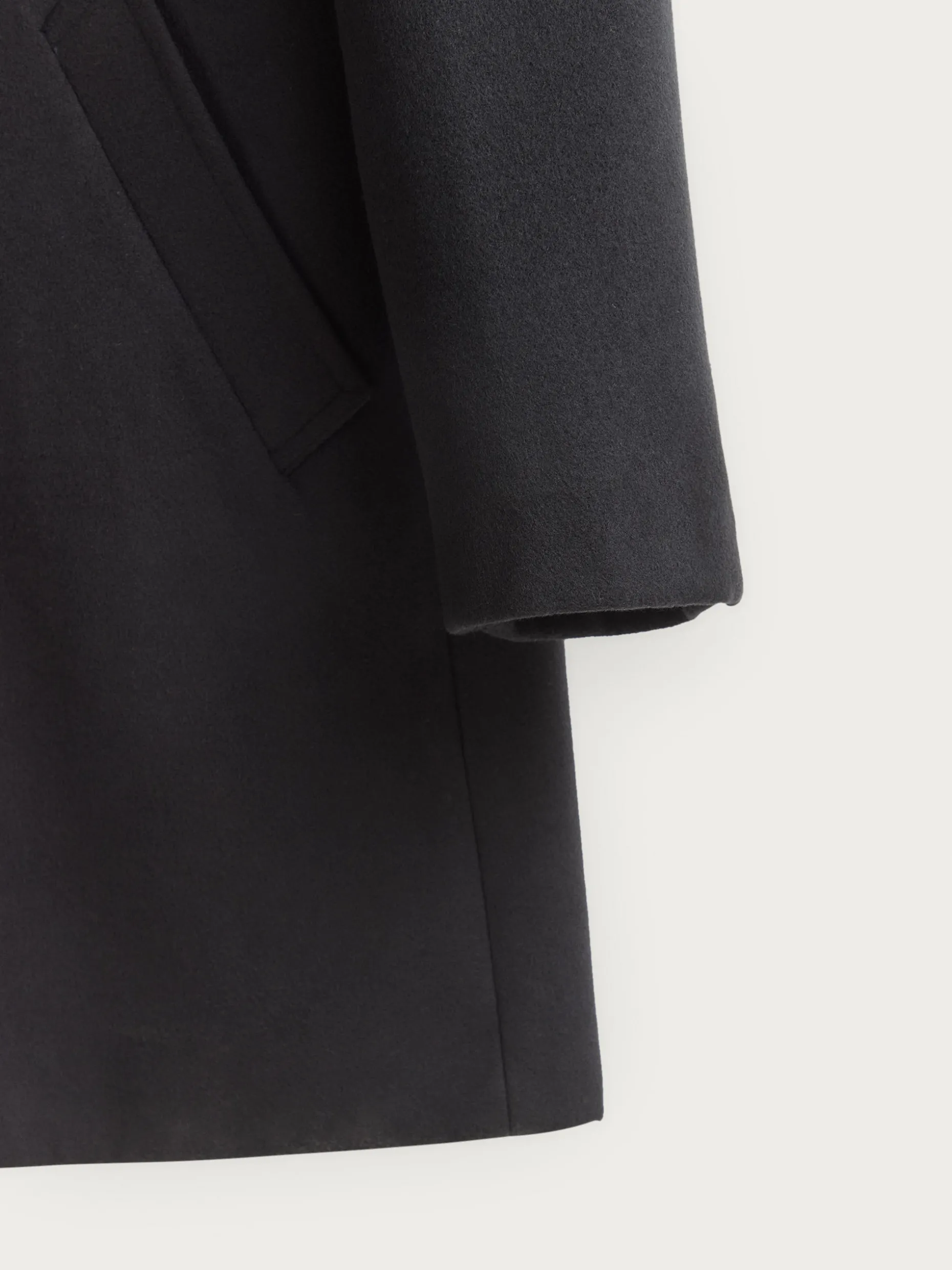Cappotto Moon | Giaccone Invernale Alvaro Moreno Collectione - Design Avanguardista in Lana Merino Sostenibile, Nero Antracite Edizione Inverno 2024
