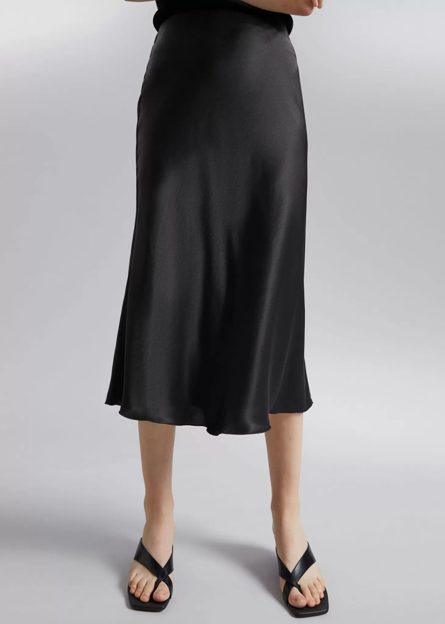 Elegante gonna midi a linea A in nero - Altri Racconti Moda Primavera