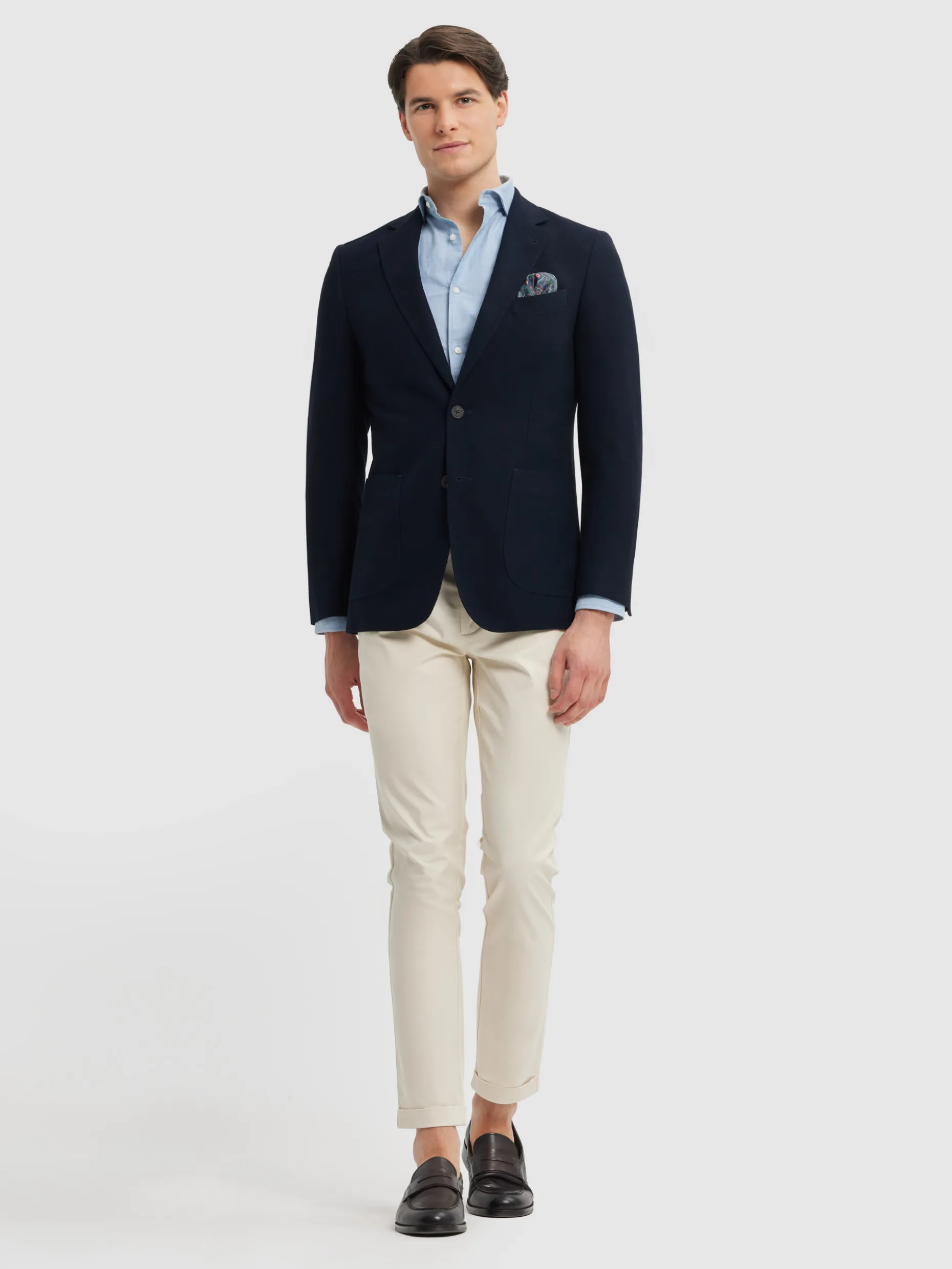 Pantaloni Americana in Twill Classico con Effetto Hot - Design Esclusivo di Alvaro Moreno