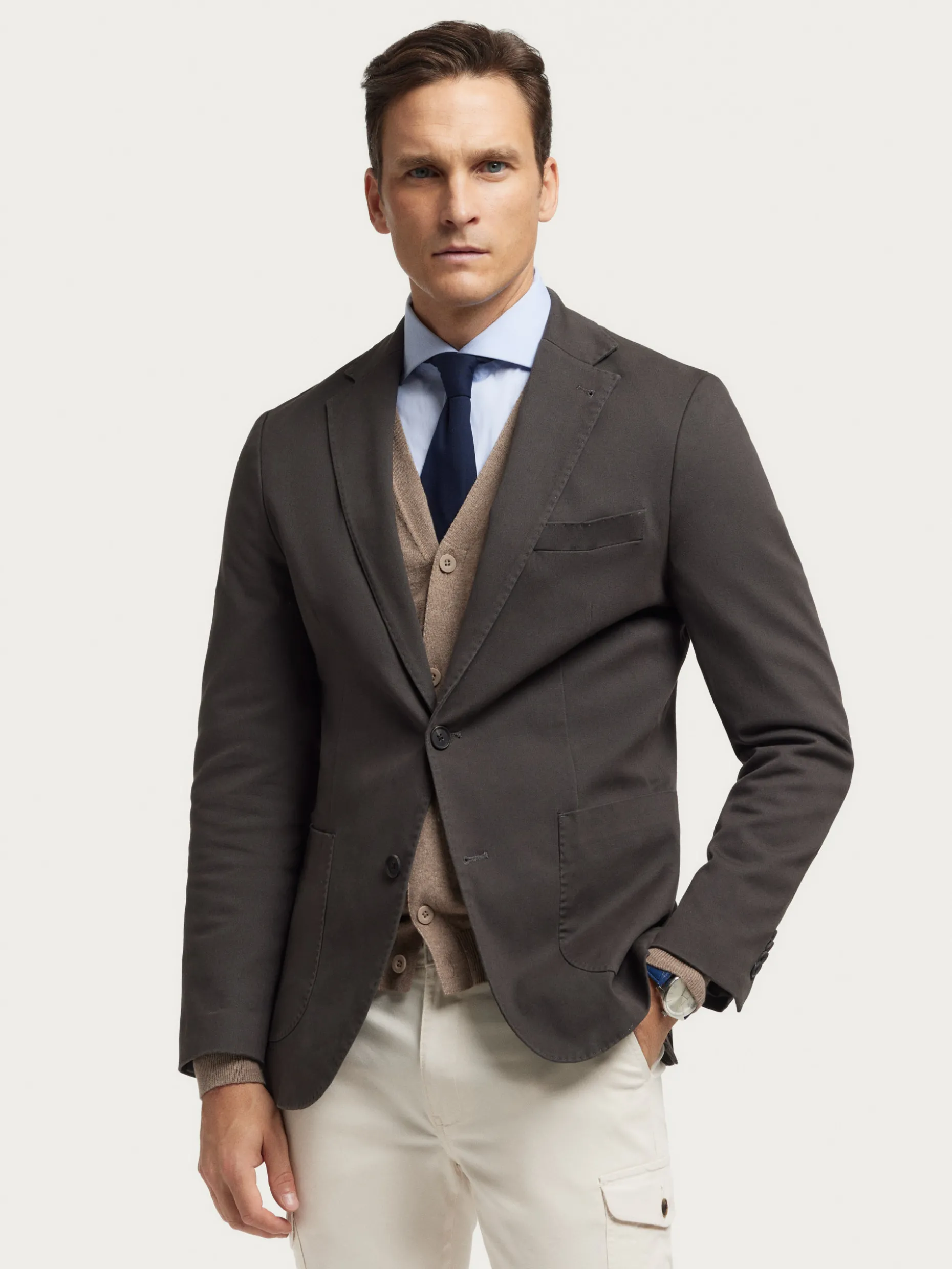 Tessuto in Cotone Americana - Collezione Esclusiva di Alvaro Moreno, Conforto e Stile Senza Tempo