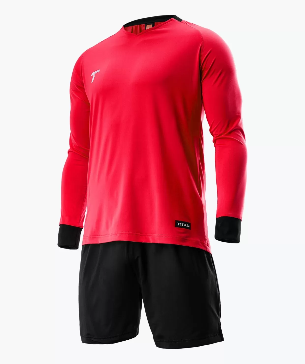 Maglie e Pantaloncini T1TAN - Felpa Portiere Essentials in Rosso Intenso con Design Funzionale