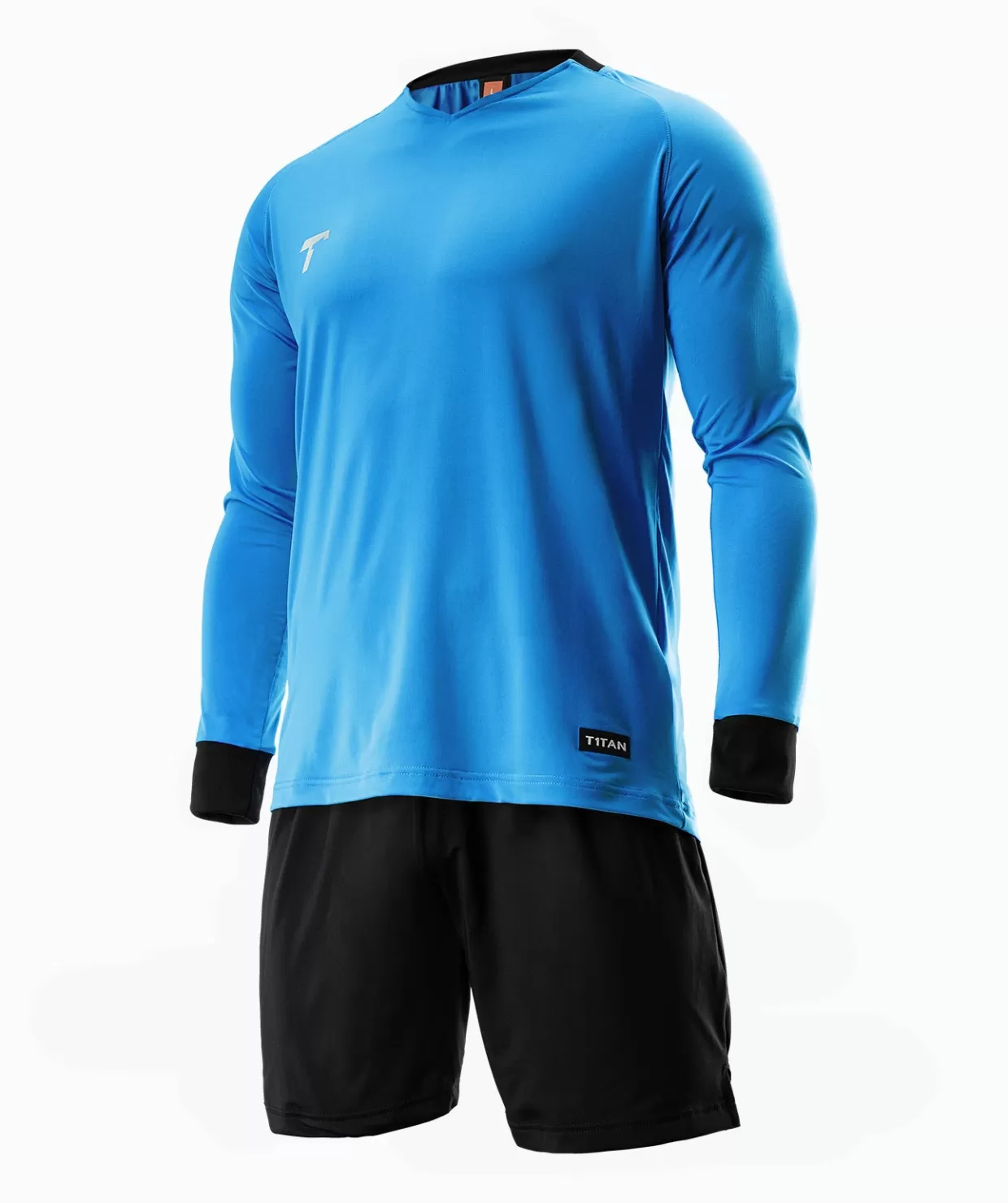Maglia e Pantaloncini Sportivi T1TAN - Felpa Portiere con Cappuccio in Tonalità Blu Elettrico