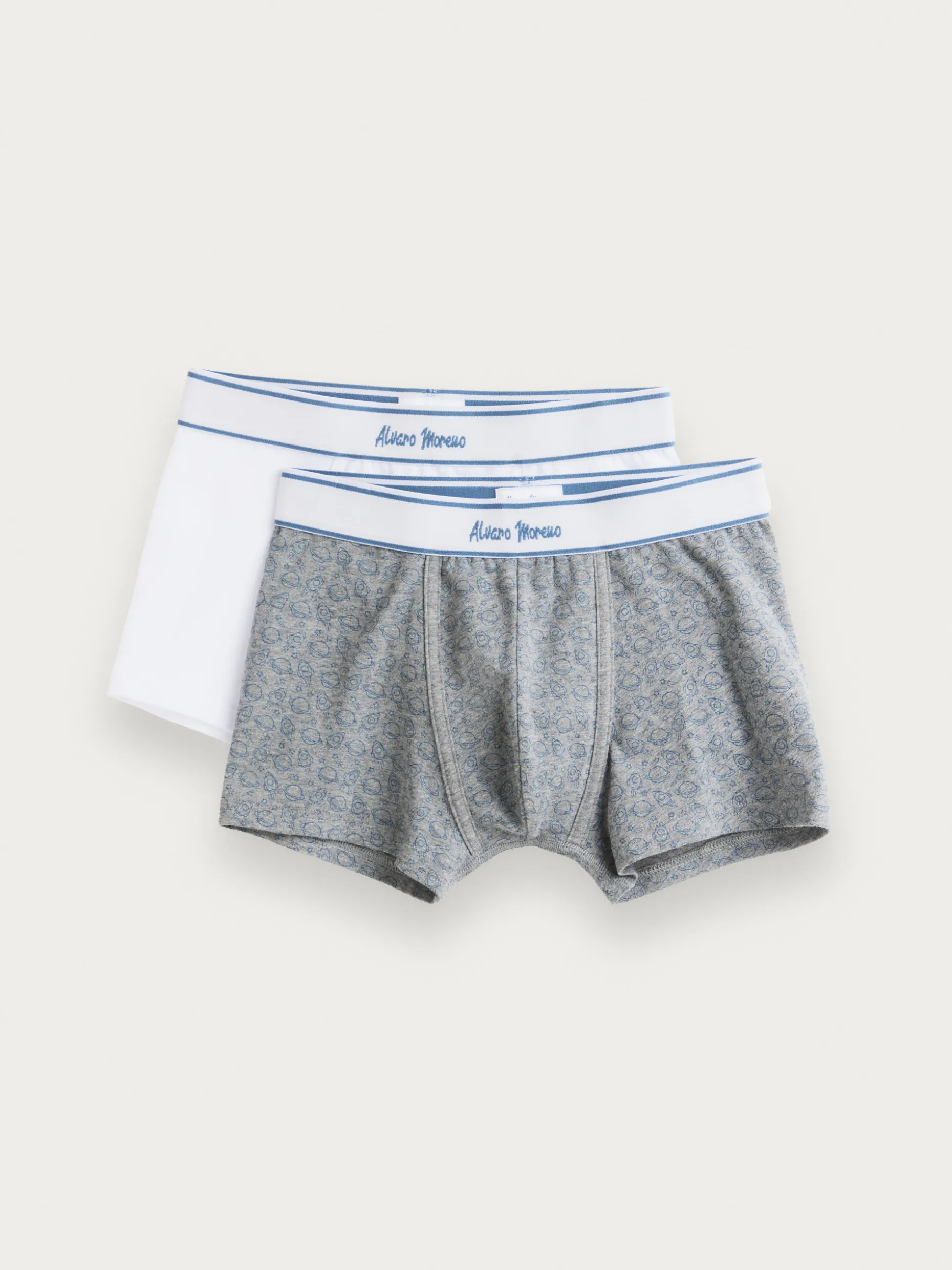 Alvaro Moreno: Boxer Bambini Confortevoli in Grigio - Design Esclusivo per la Moda Junior