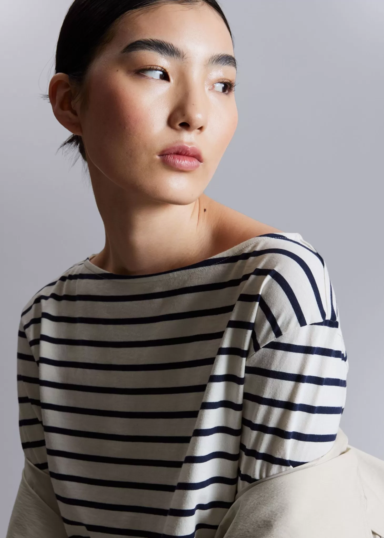 Shop & Other Stories - Top Bretone con Righe Marine Blu Navy, Stile Marinaro