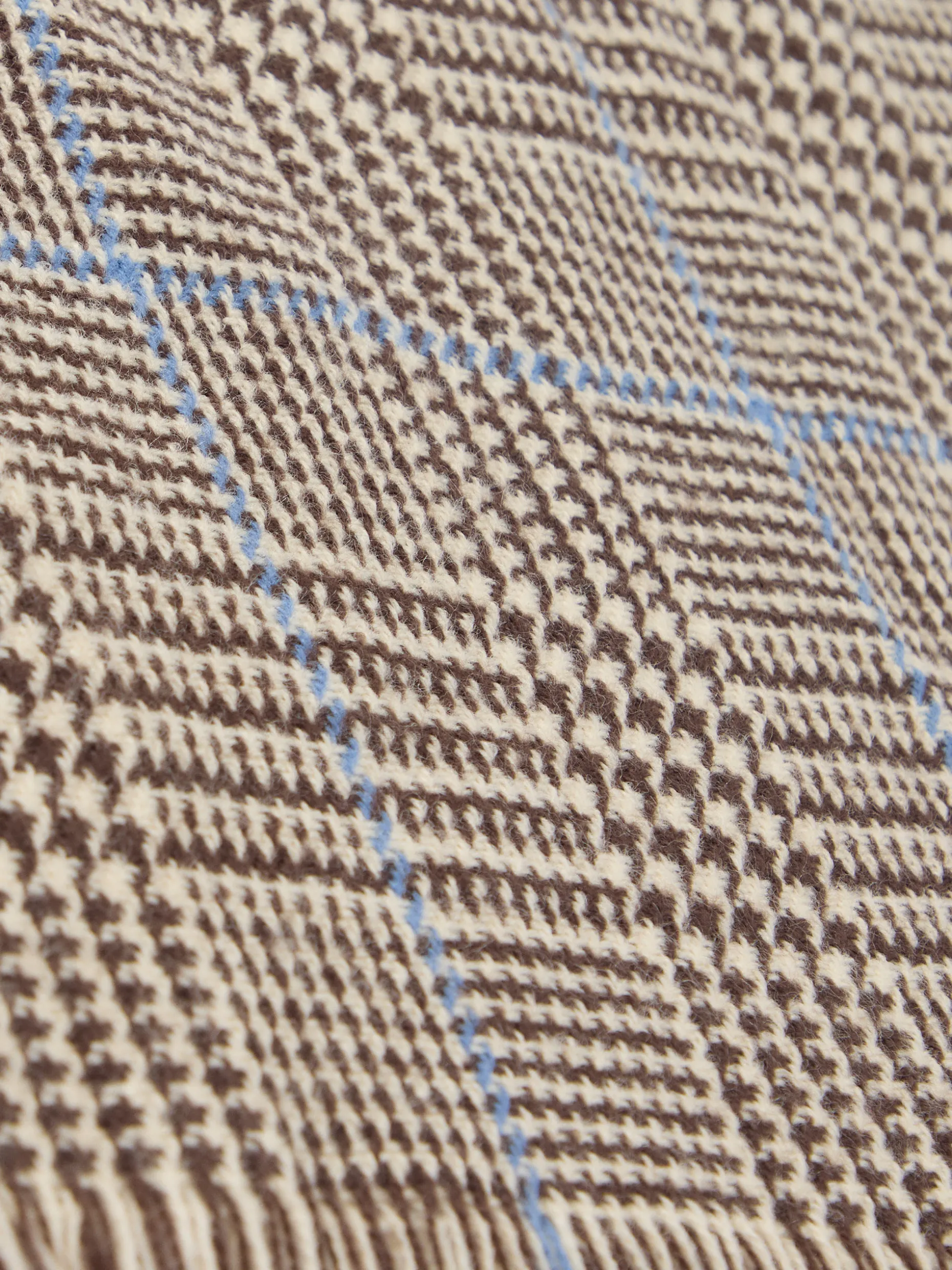 Sciarpa Uomo a Quadri Marrone con Trama Elegante - Design Alvaro Moreno, Morbida per Autunno/Inverno