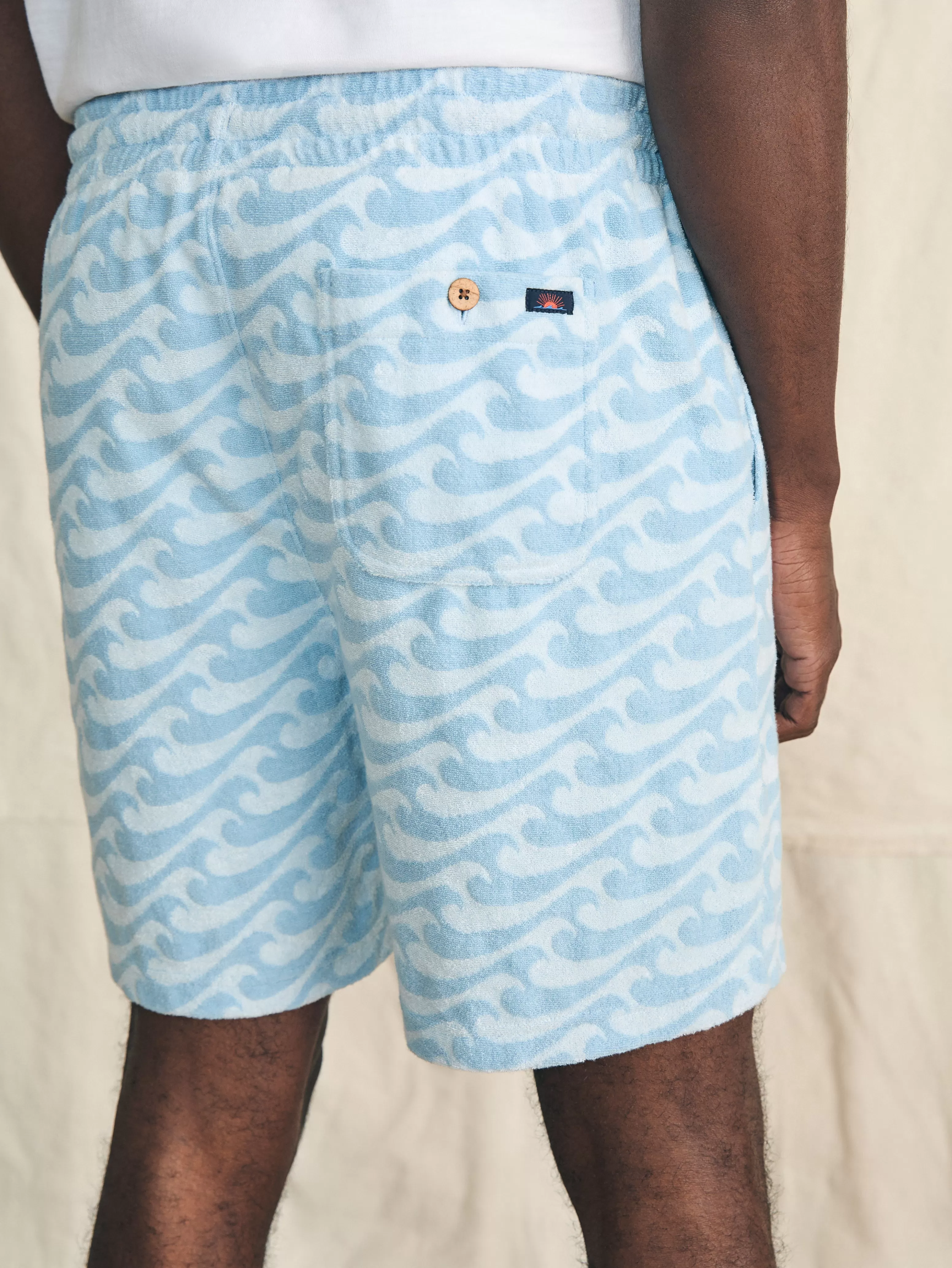 Shorts Cabana in morbido tessuto spugna - Design comodo Faherty con sconti estivi speciali 

(：，