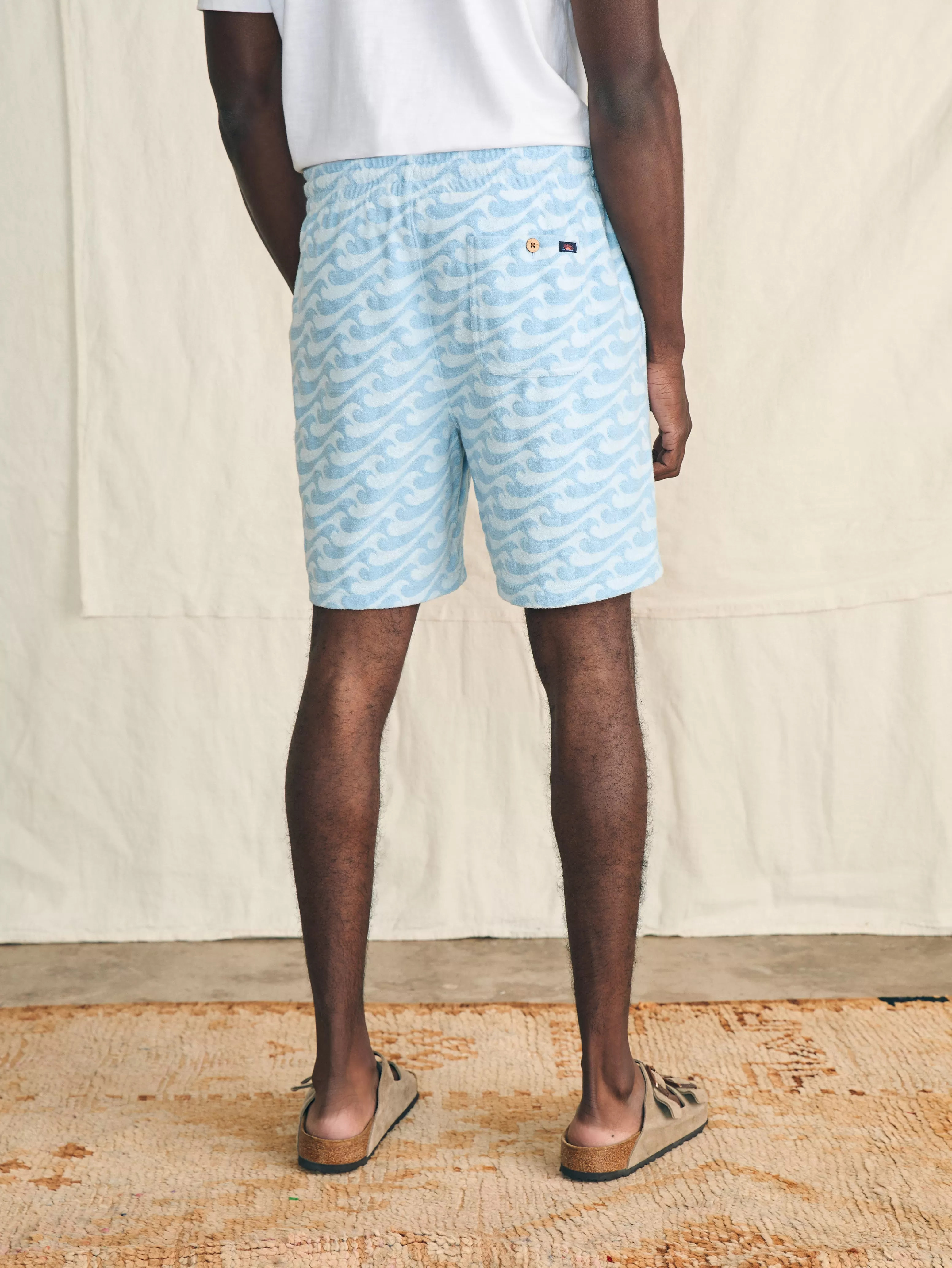 Shorts Cabana in morbido tessuto spugna - Design comodo Faherty con sconti estivi speciali 

(：，
