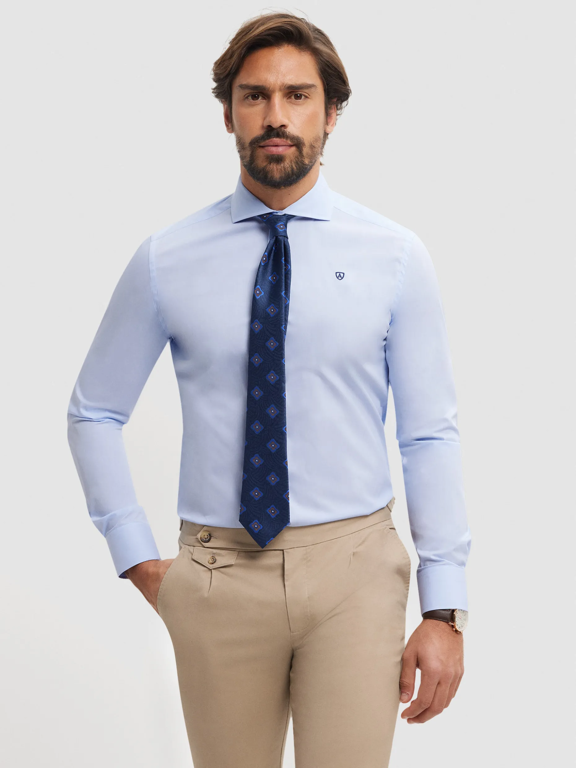 Camicia Comoda in Tessuto Filo a Filo - Design Moda Contemporanea Alvaro Moreno con Taglio Ergonomico e Tessuto Traspirante per Massimo Comfort Quotidiano