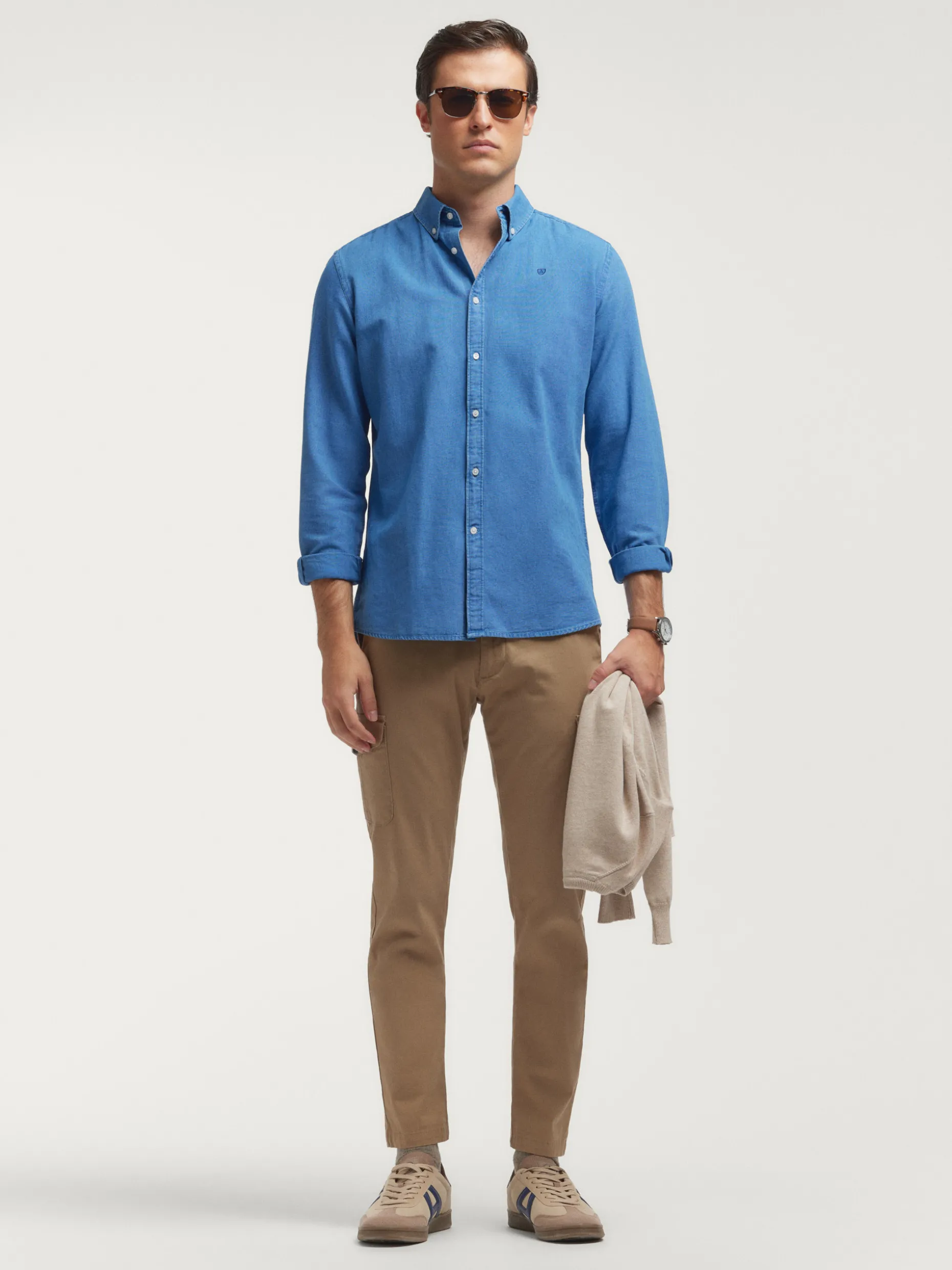 Camicia Denim Oxford - Linea Minimalista Alvaro Moreno Nuova Collezione
