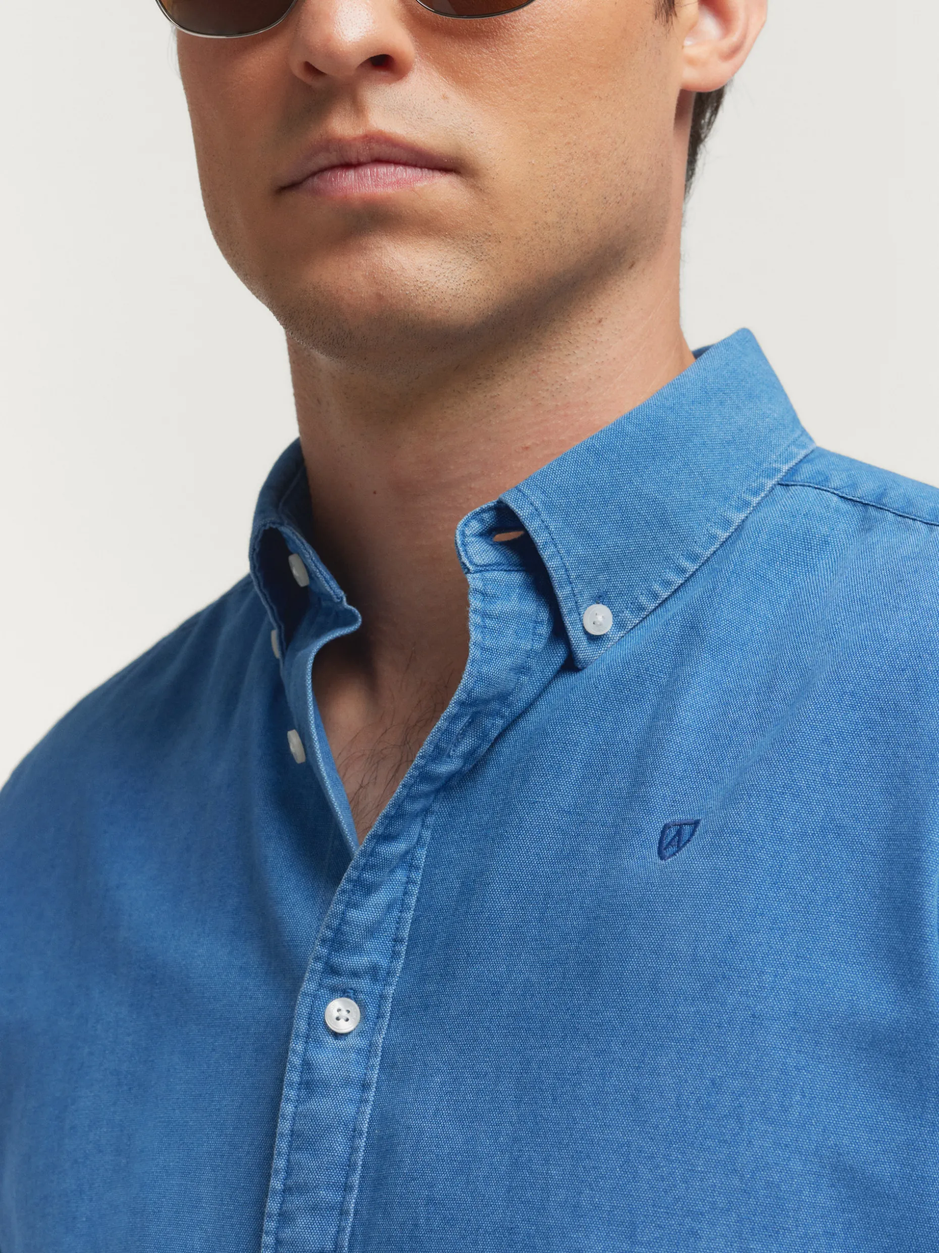 Camicia Denim Oxford - Linea Minimalista Alvaro Moreno Nuova Collezione