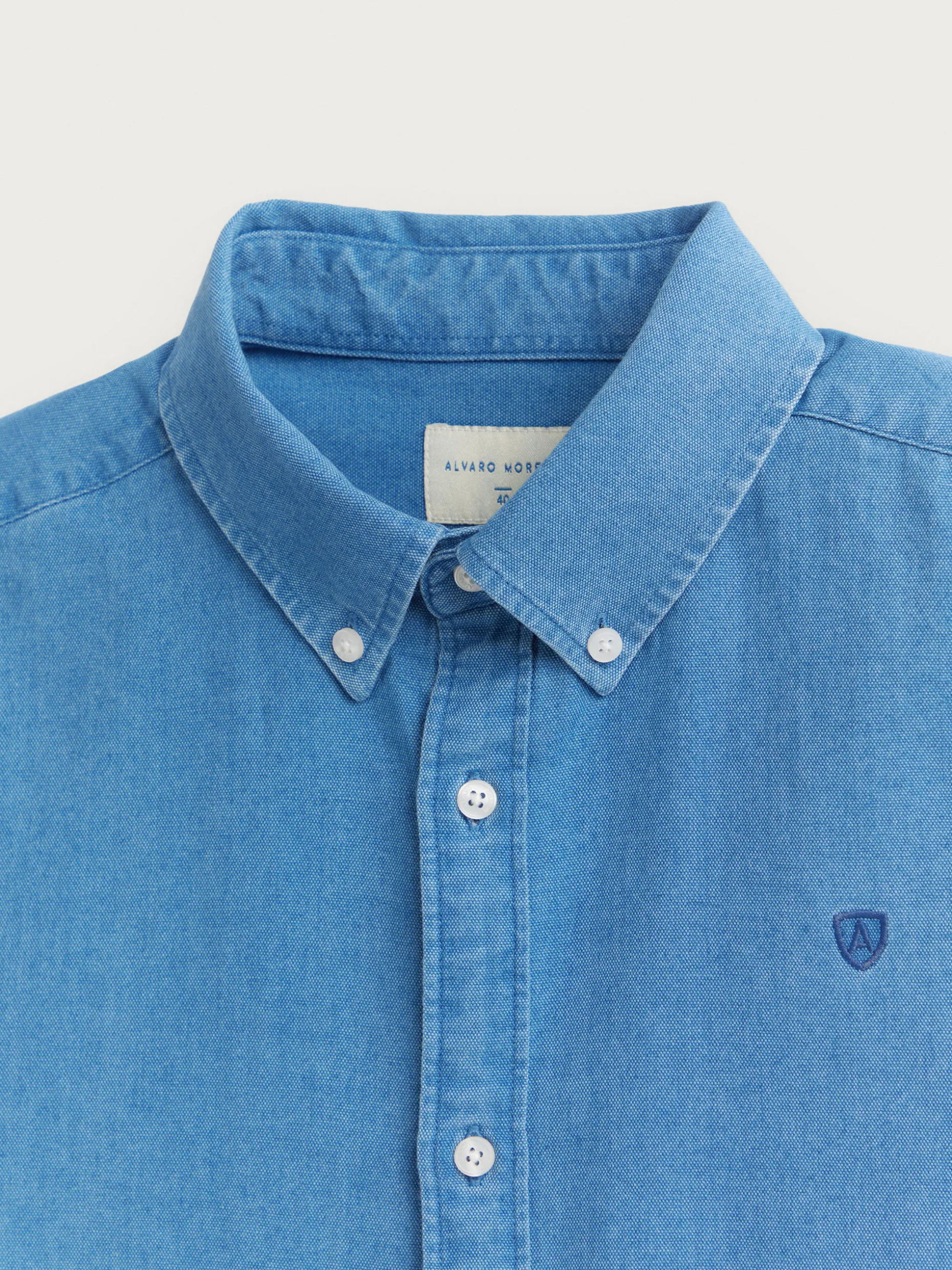 Camicia Denim Oxford - Linea Minimalista Alvaro Moreno Nuova Collezione