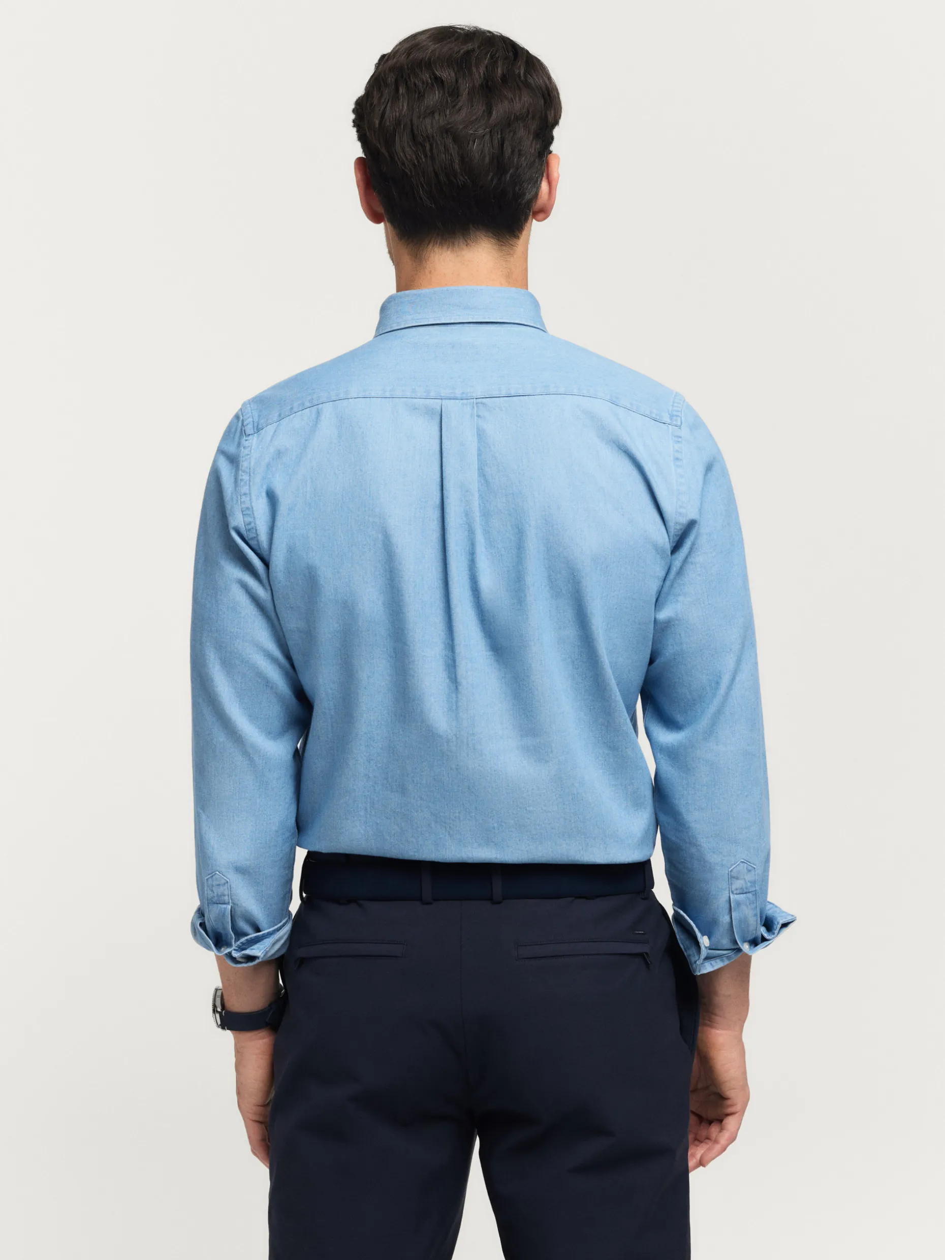 Camicia Uomo in Denim Trama Irregolare - Collezione Esclusiva Alvaro Moreno | Stile Autentico per Look Casual Ricercato
