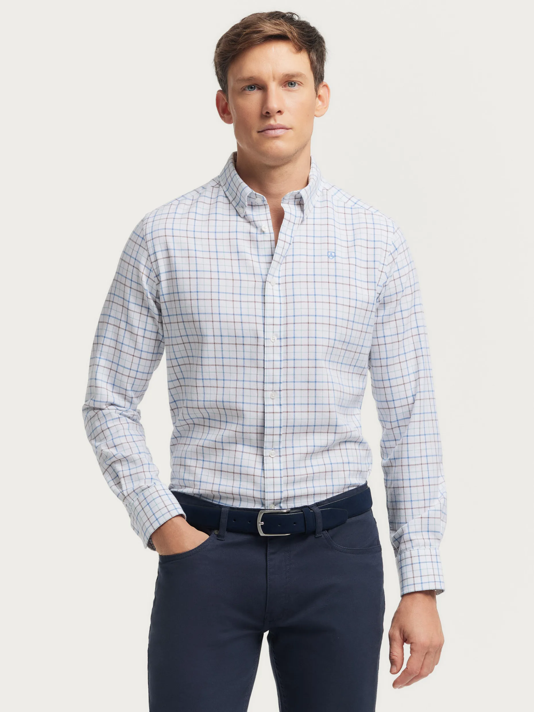 Alvaro Moreno Best - Camicia in Flannel Classico Quadretti con Tessuto Morbido
