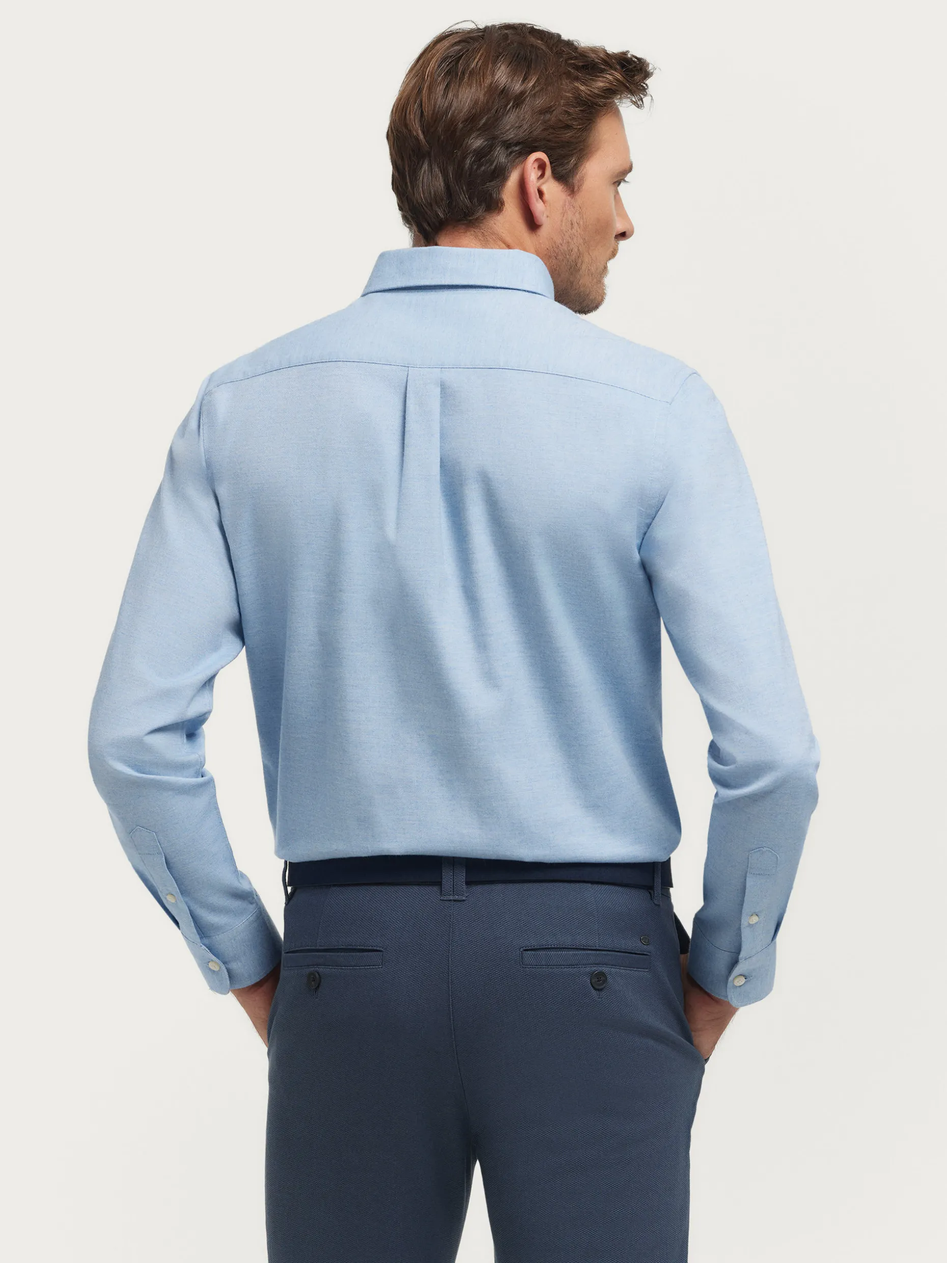 Camicia Uomo in Flanella Spigato - Design Esclusivo Alvaro Moreno per Look Autunno-Inverno con Tocco Vintage e Comfort Ottimale