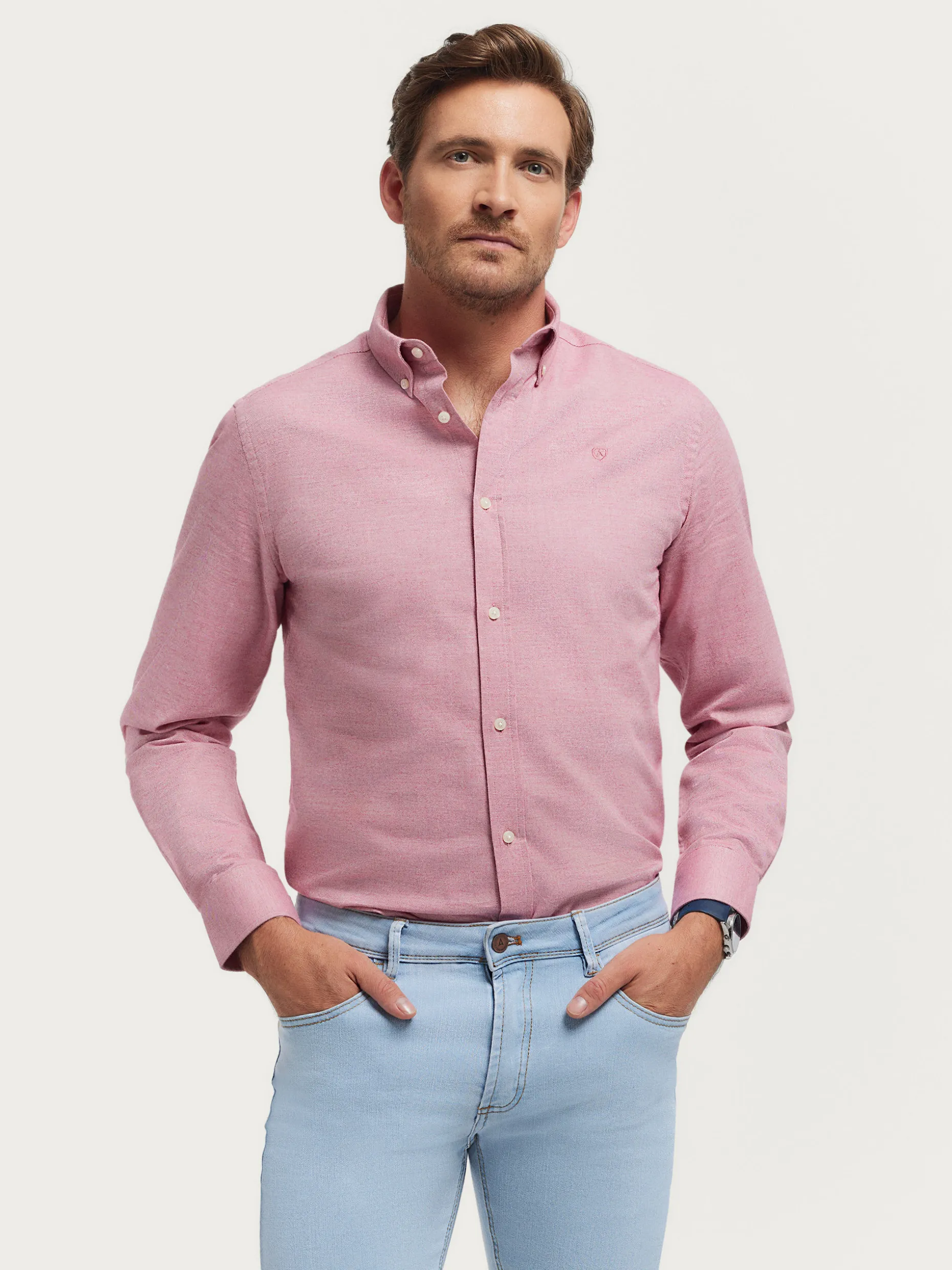 Alvaro Moreno Shop - Camicia Uomo in Tessuto Flanella Twill Confortevole e Stilisticamente Ricercata