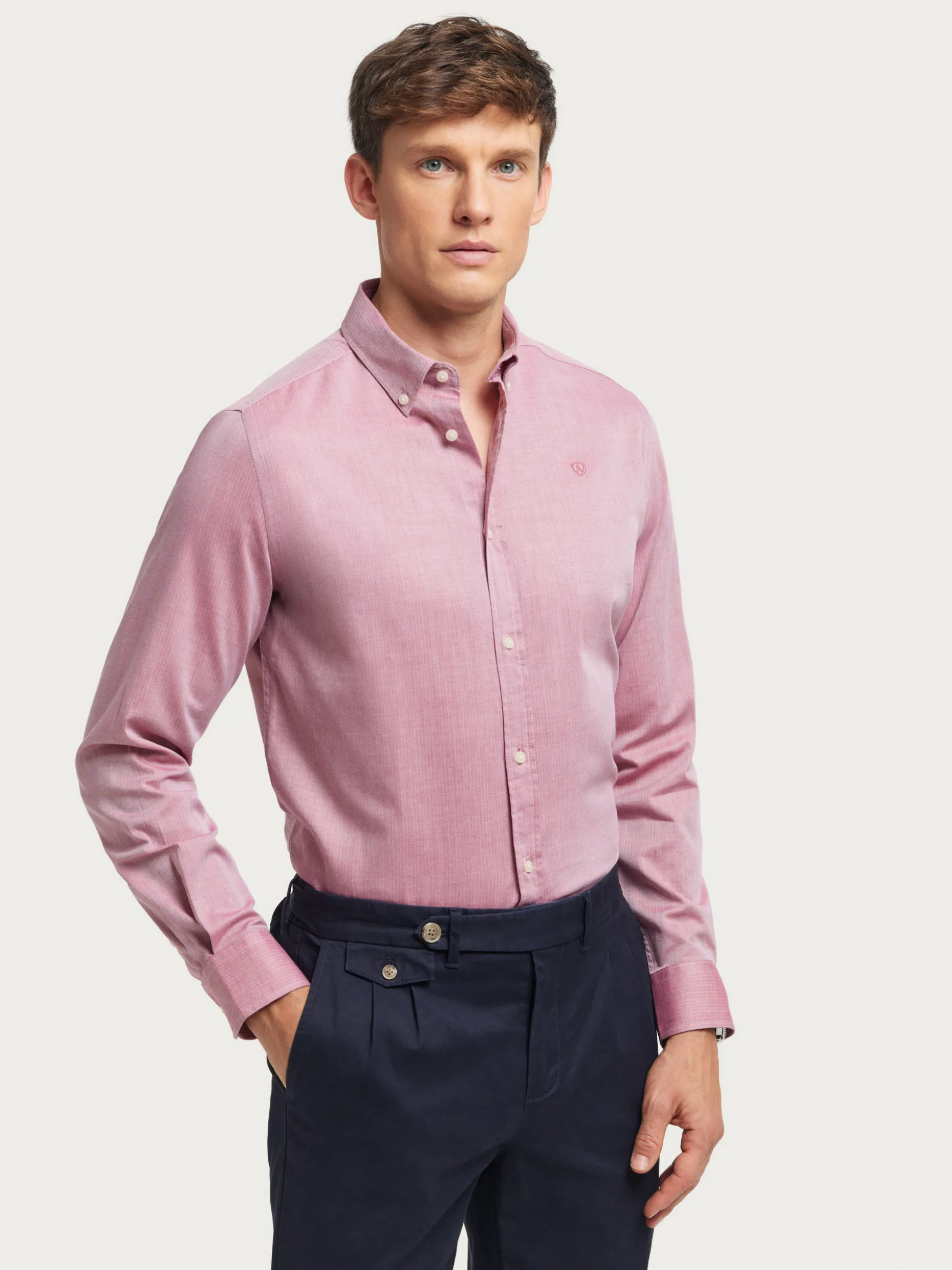 Camicia Uomo in Tessuto Microspiga - Design Casual Alvaro Moreno, Abbigliamento Premium Confezionato a Mano