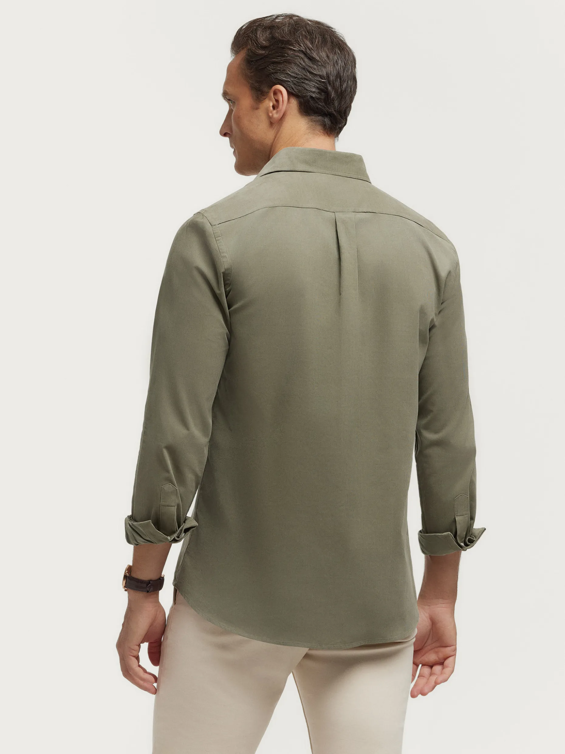 Camicia in Microvelluto Verde con Giacchetta - Stile Alvaro Moreno Fashion