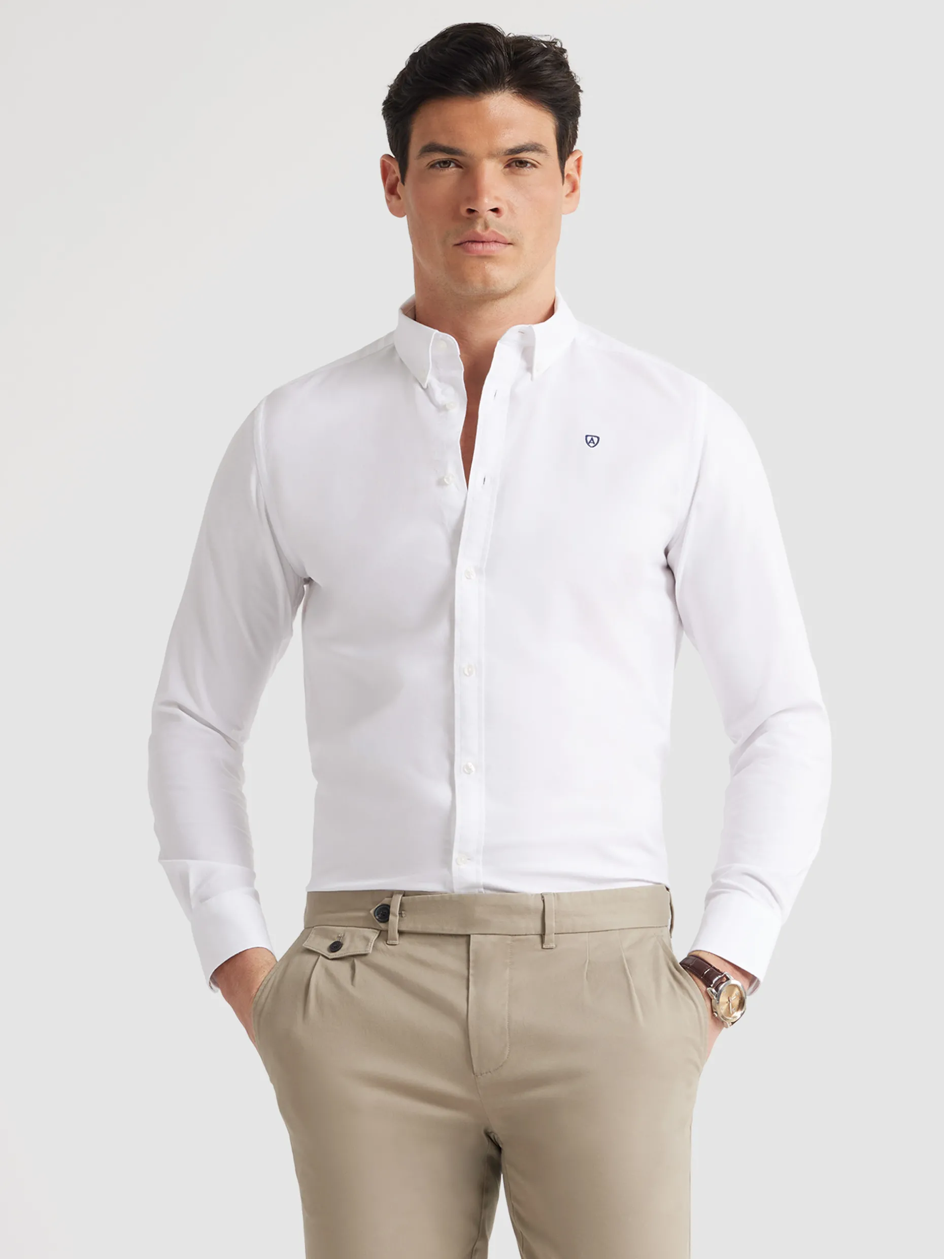 Camicia Classica Uomo in Tessuto Oxford - Linea Essentials by Alvaro Moreno con Confezione Elegante