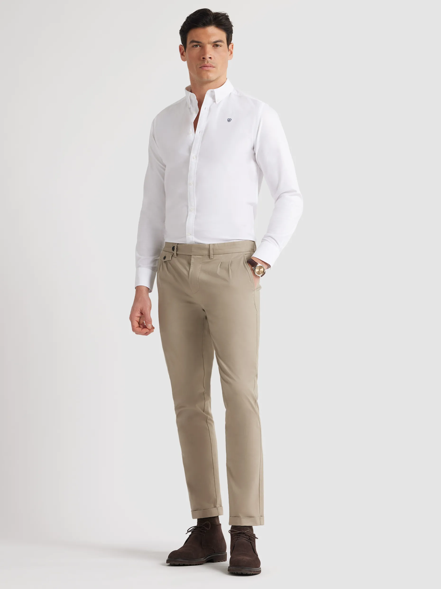 Camicia Classica Uomo in Tessuto Oxford - Linea Essentials by Alvaro Moreno con Confezione Elegante