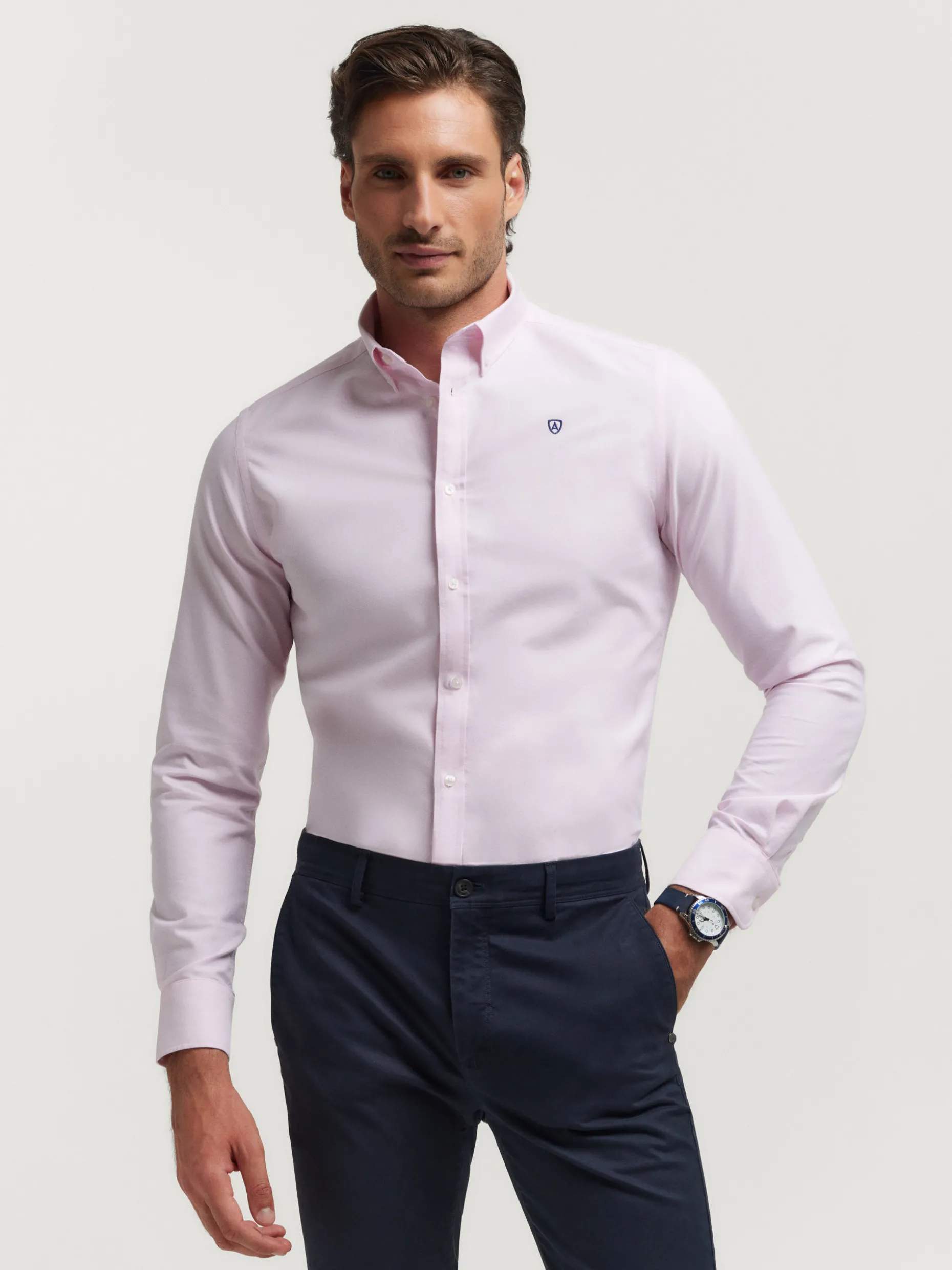 Camicia Oxford Classica Uomo - Tessuto Resistente e Confortevile | Collezione Essentials by Alvaro Moreno