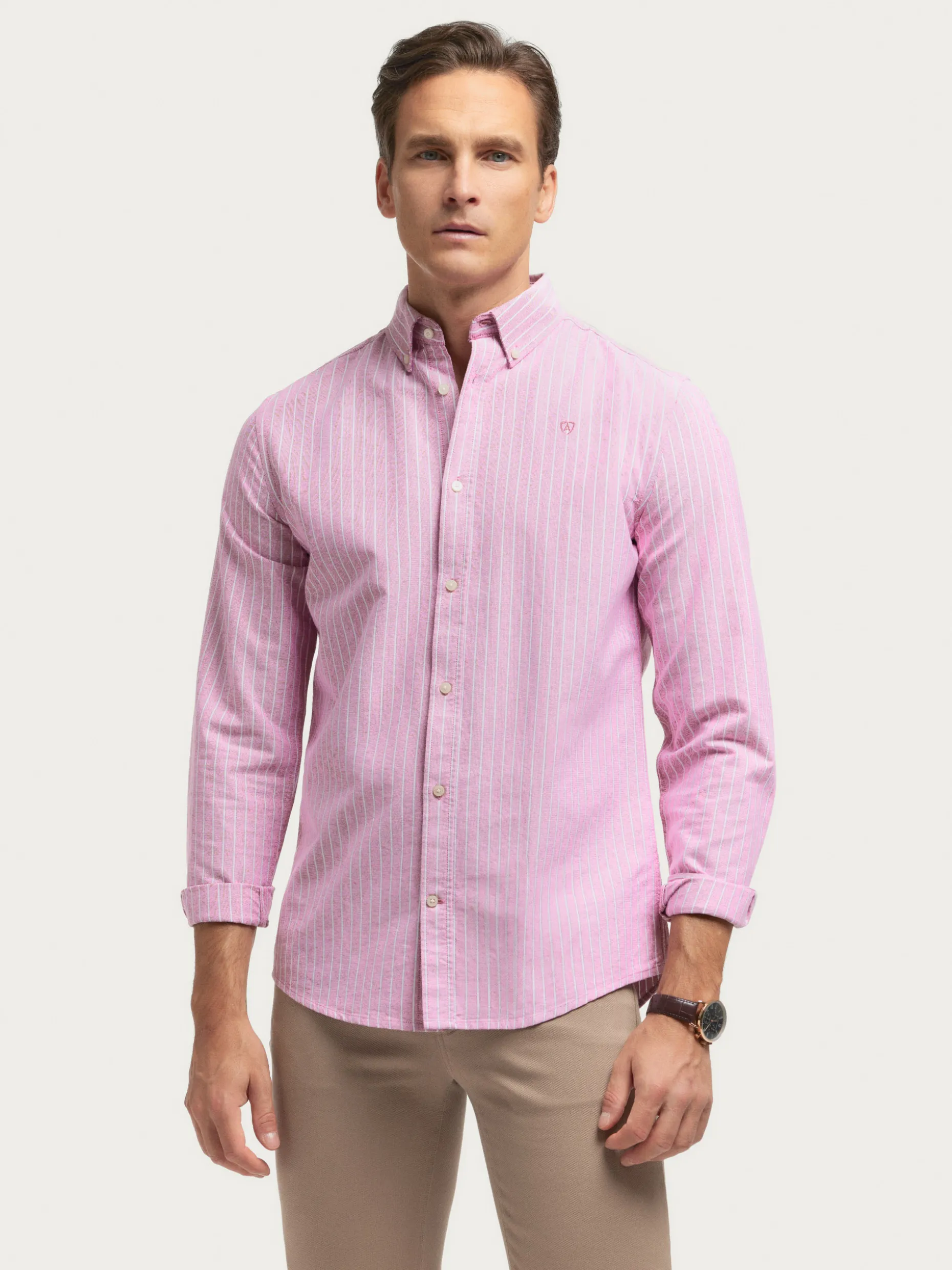Camicia Oxford Elegante - Club Collection by Álvaro Moreno  
Stile Intramontabile per Uomo Moderno  

（，，