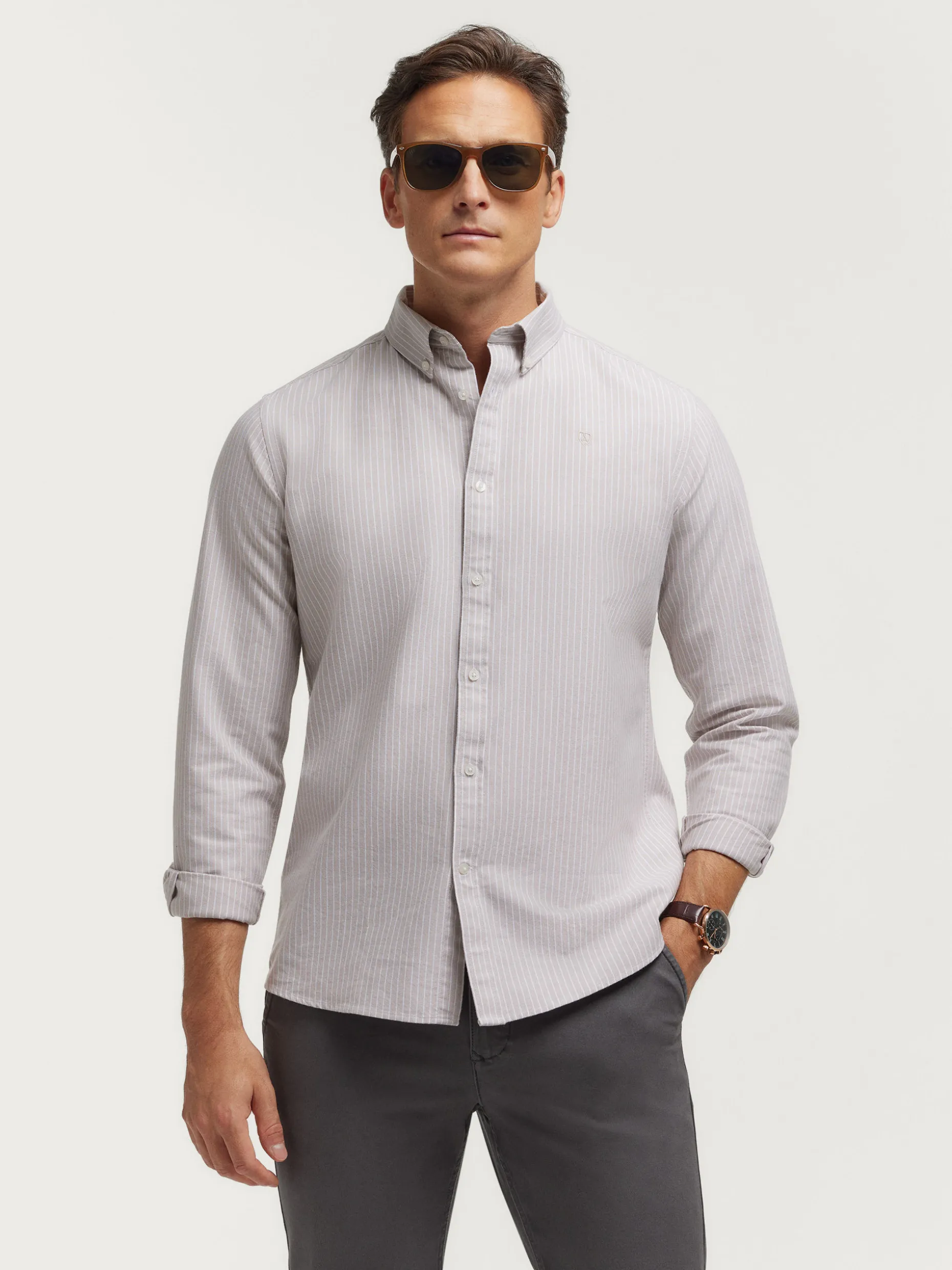 Camicia Oxford Elegante Diplo con Tocco Artigianale - Edizione Limitata Alvaro Moreno Migliori, Stile Classico Rinnovato per Uomo Moderno