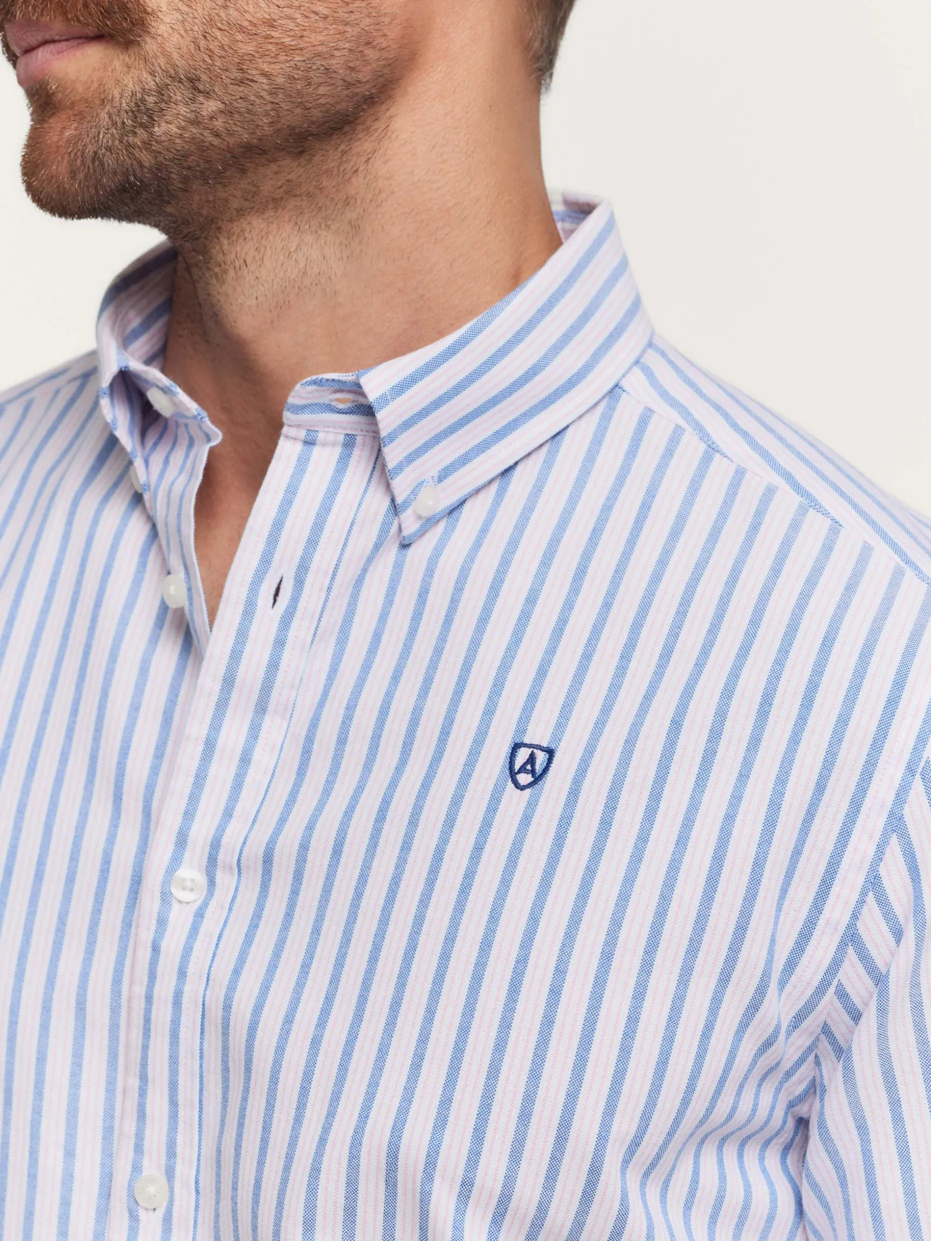 Camicia Oxford Elegante Fantasia Righe - Collezione Uomo | Alvaro Moreno Exclusive