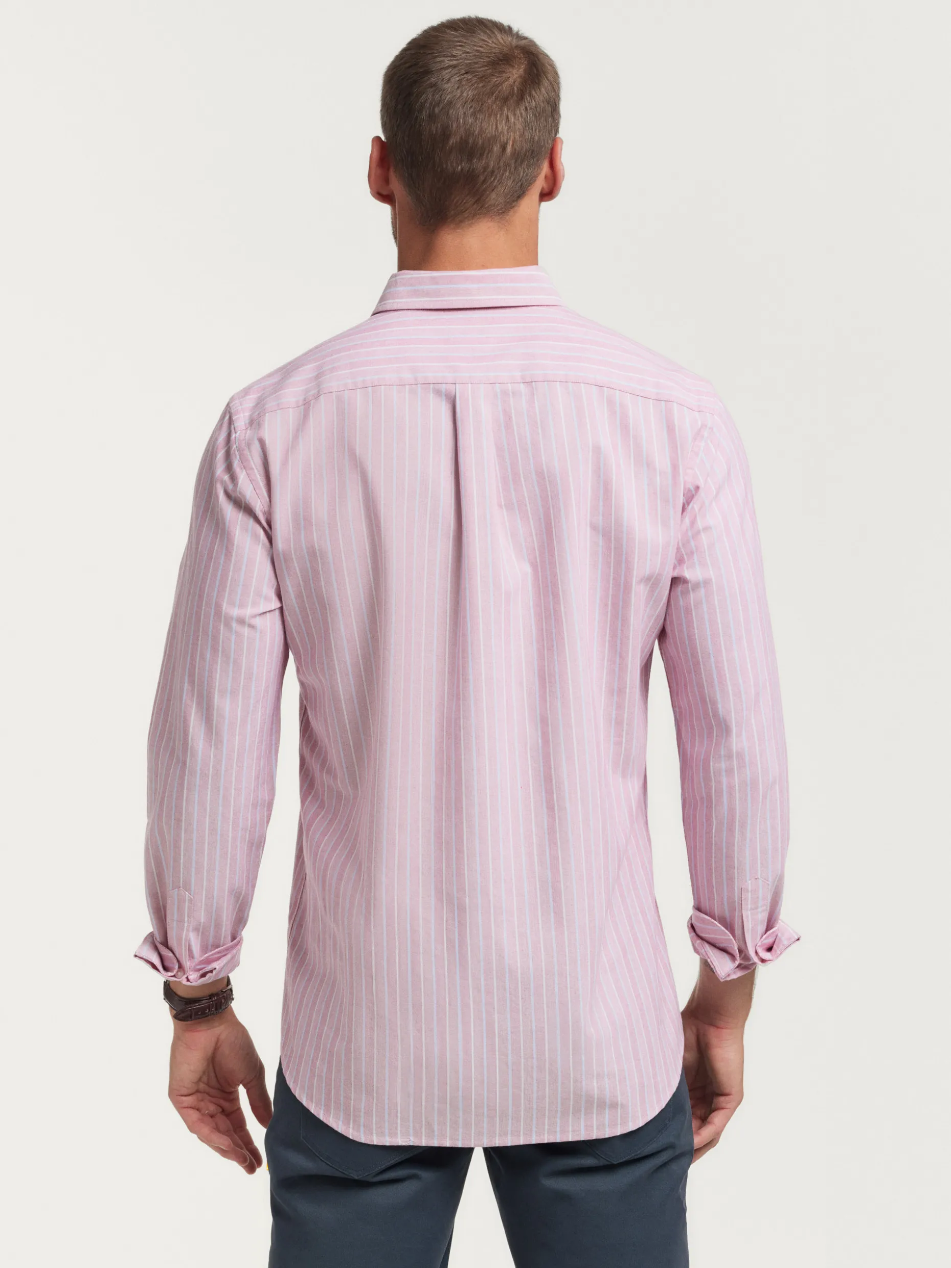 Camicia Oxford Elegante a Righe - Design Esclusivo di Alvaro Moreno in Offerta Limitata