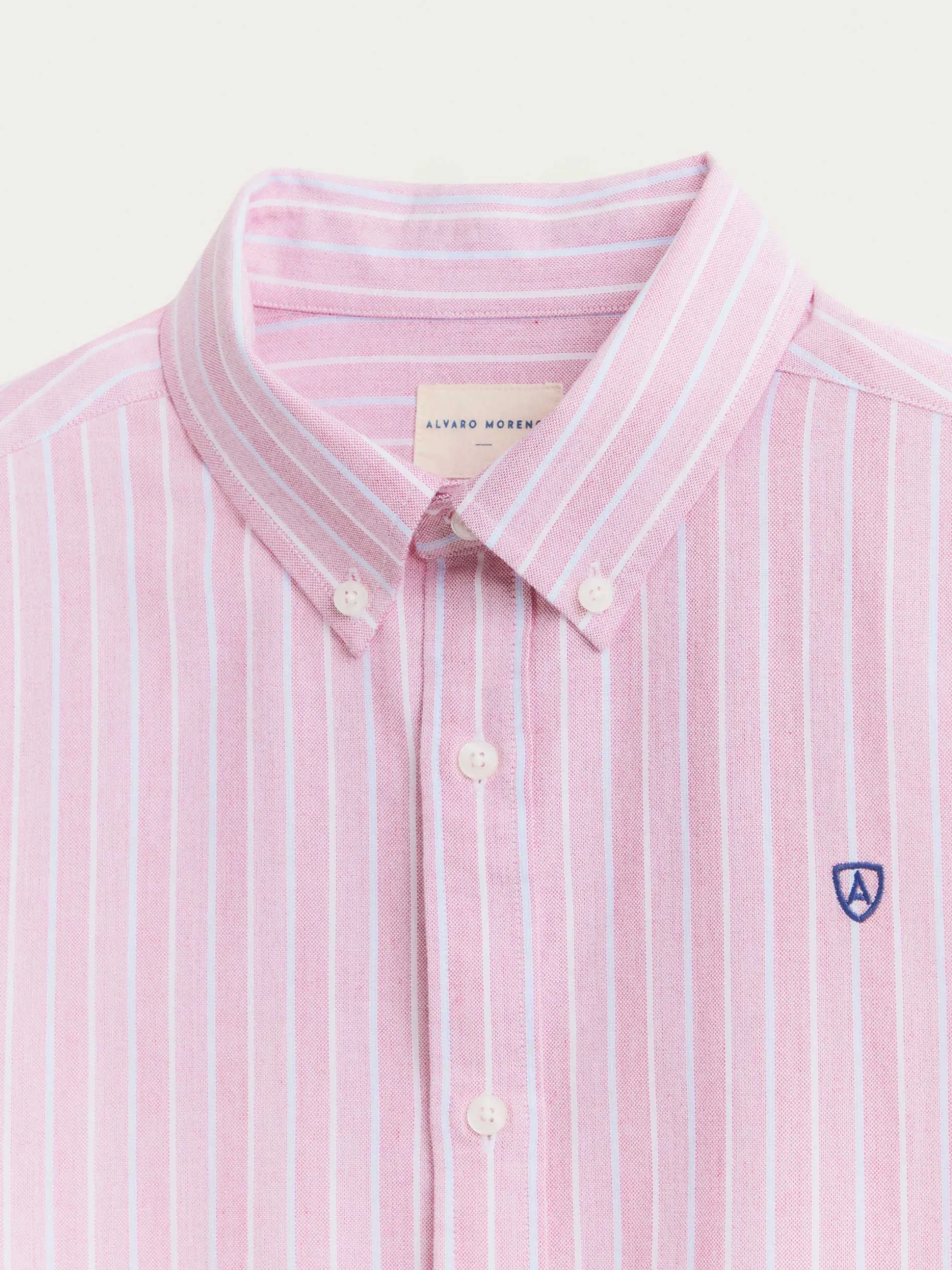 Camicia Oxford Elegante a Righe - Design Esclusivo di Alvaro Moreno in Offerta Limitata