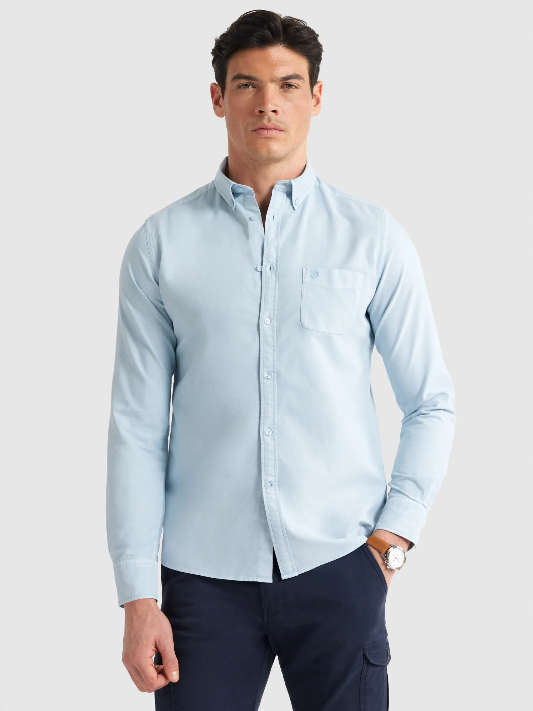 Camicia Oxford con Taschino Tinta Artigianale | Collezione Esclusiva Alvaro Moreno