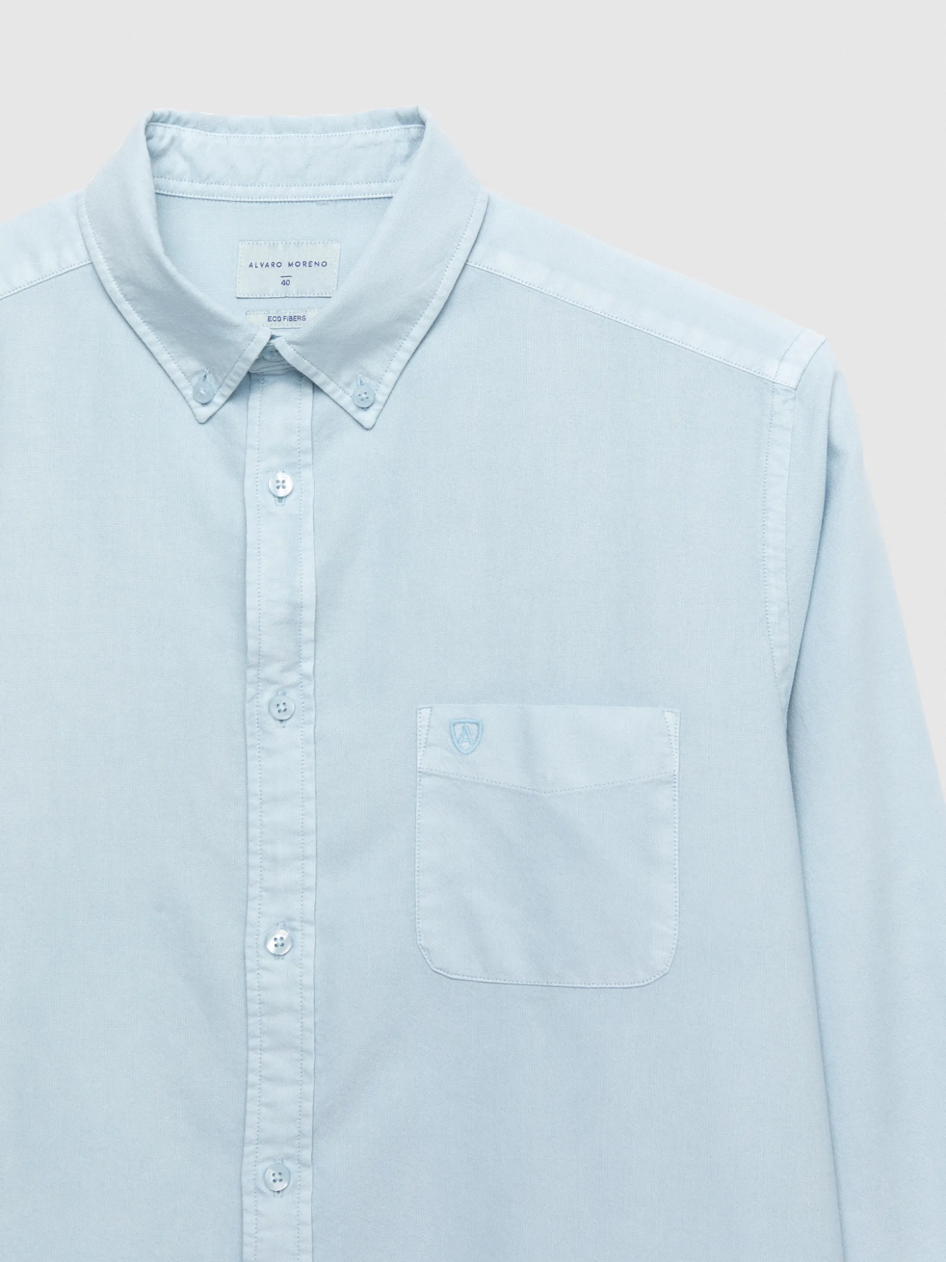 Camicia Oxford con Taschino Tinta Artigianale | Collezione Esclusiva Alvaro Moreno