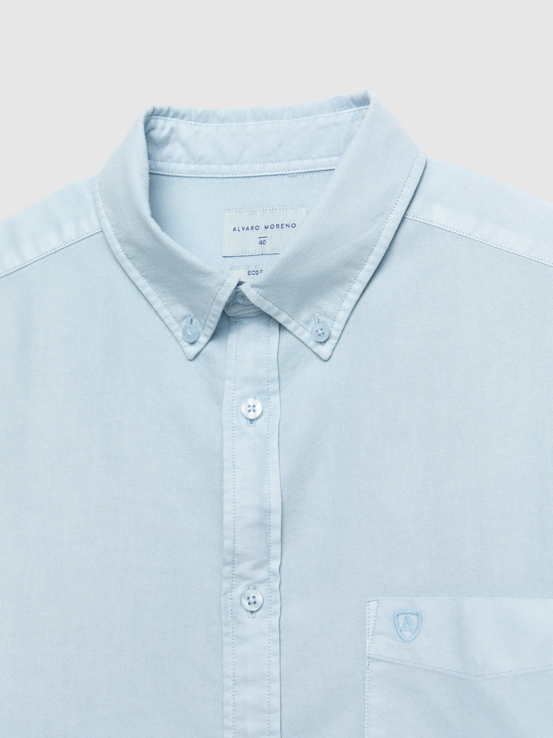Camicia Oxford con Taschino Tinta Artigianale | Collezione Esclusiva Alvaro Moreno