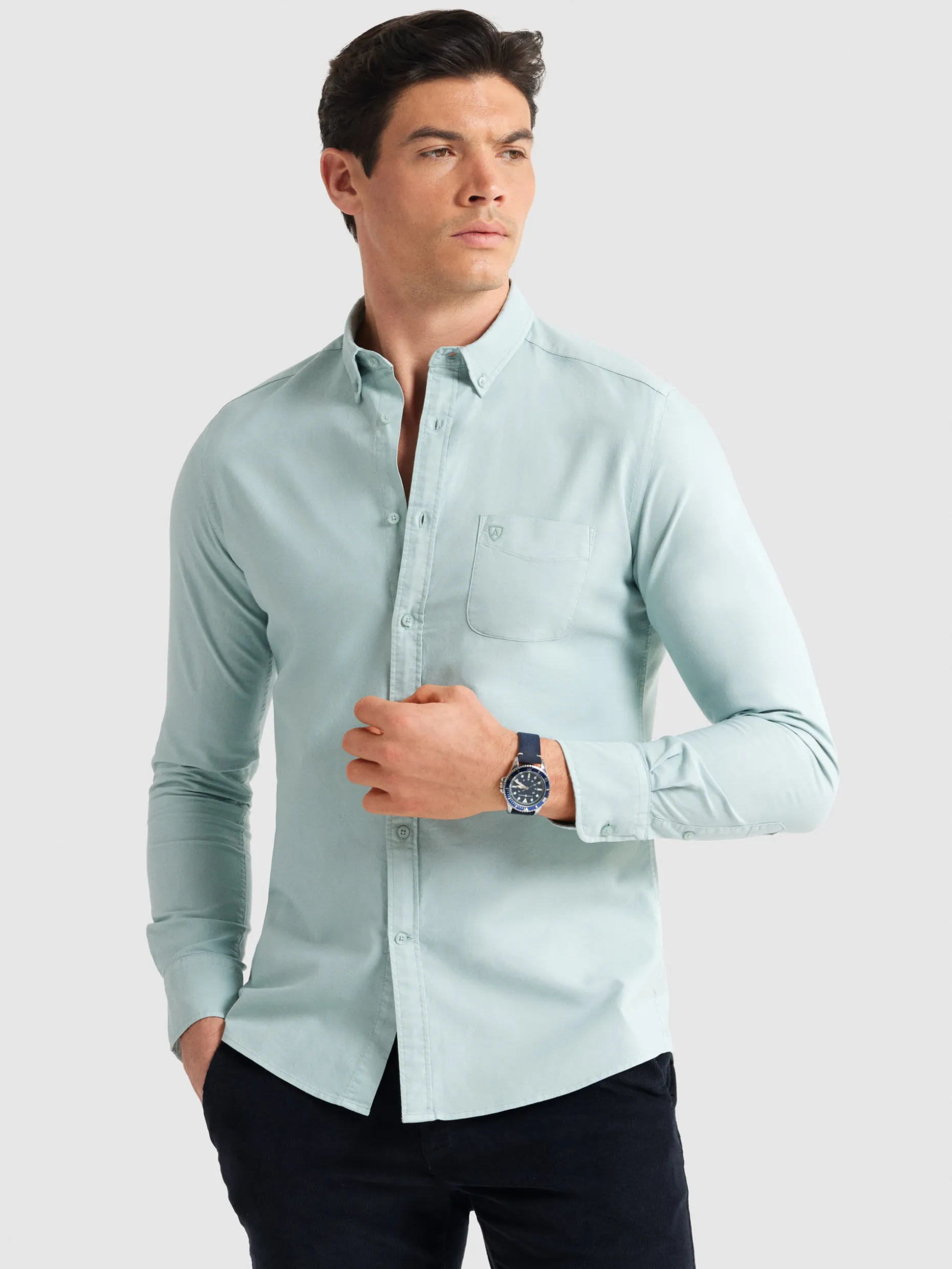 Camicia Oxford Stilizzata con Tasconi Tinti - Alvaro Moreno a Prezzo Accessibile