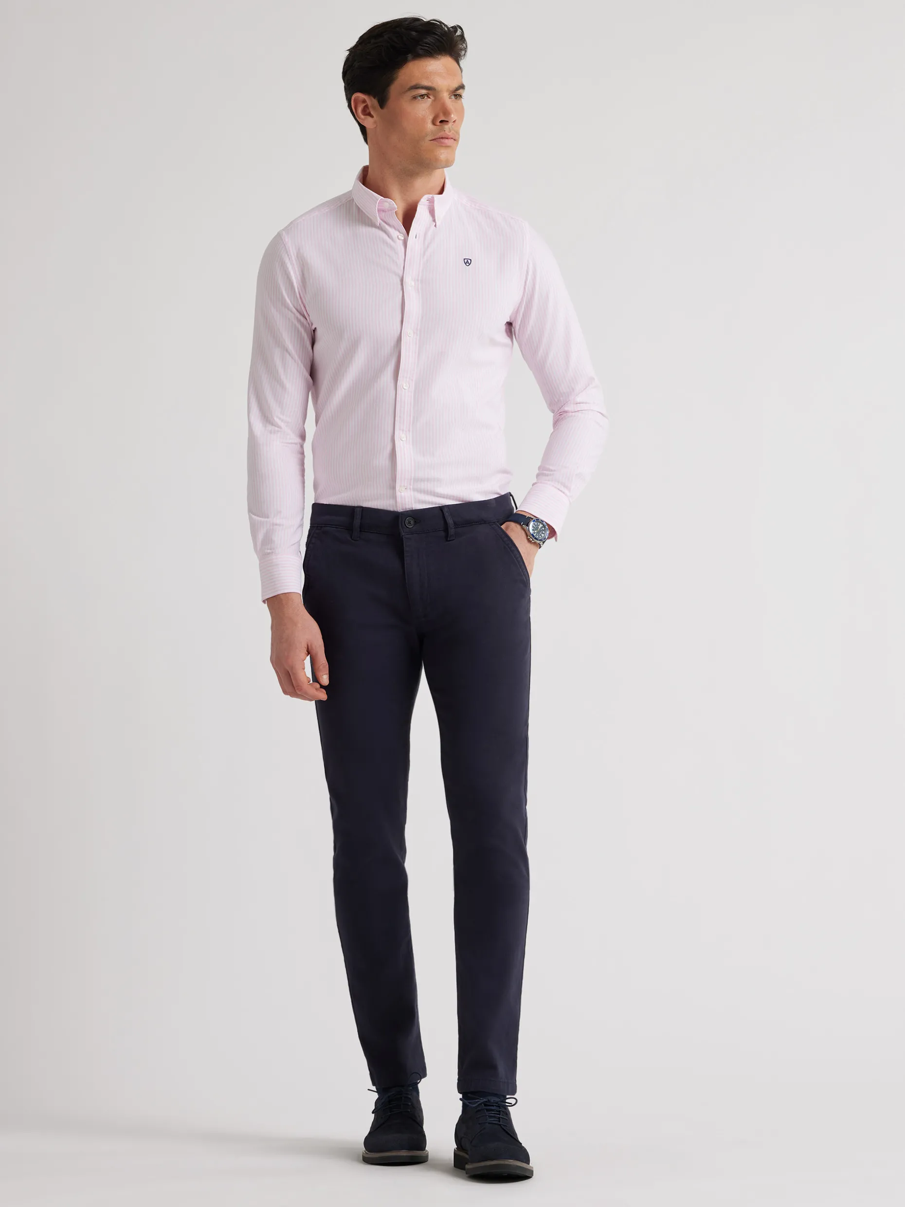 Camicia Oxford Alvaro Moreno - Righe Timeless, Confezionata a Mano - Edizione Limitata in Promozione