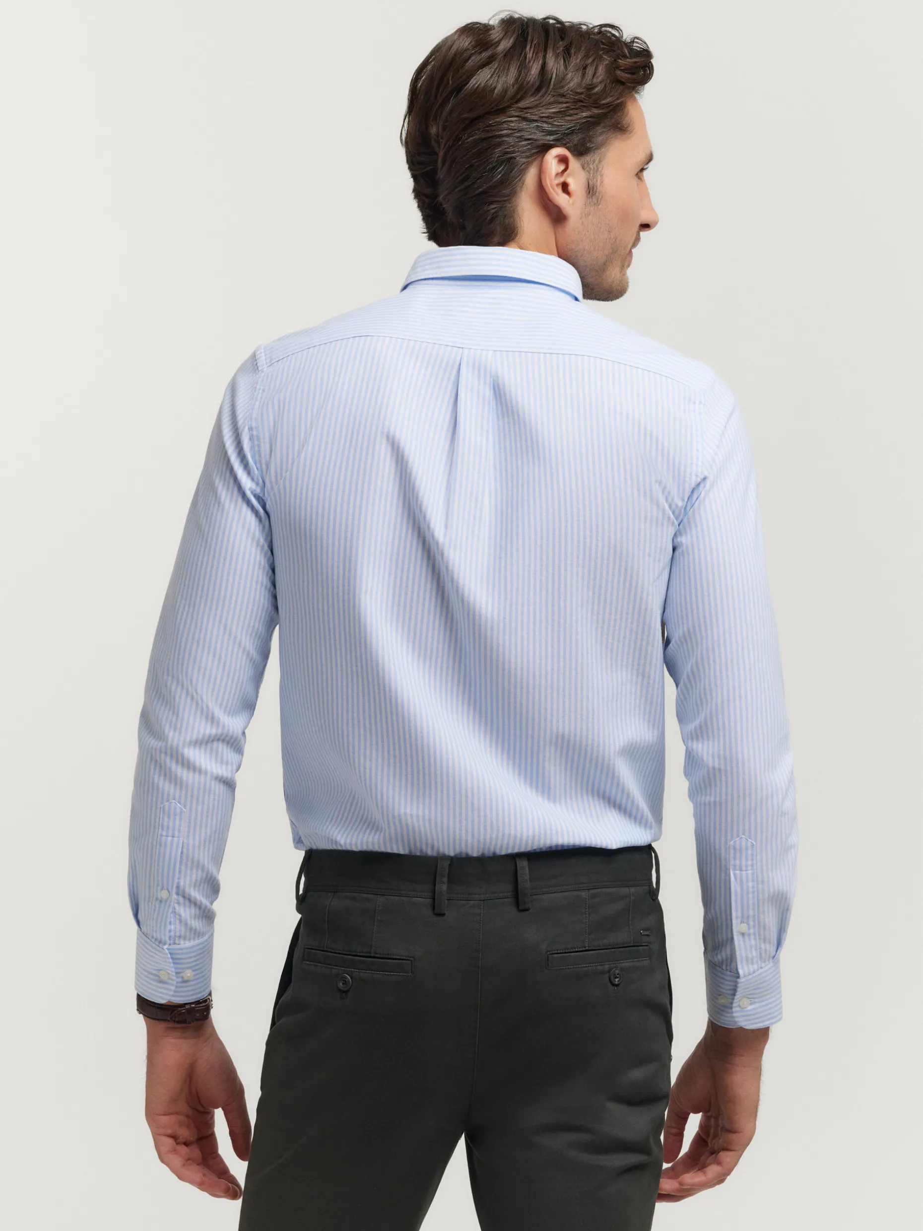 Camicia Oxford a Righe Uomo - Nuova Collezione Alvaro Moreno | Stile Casual Elegante con Trama Classica