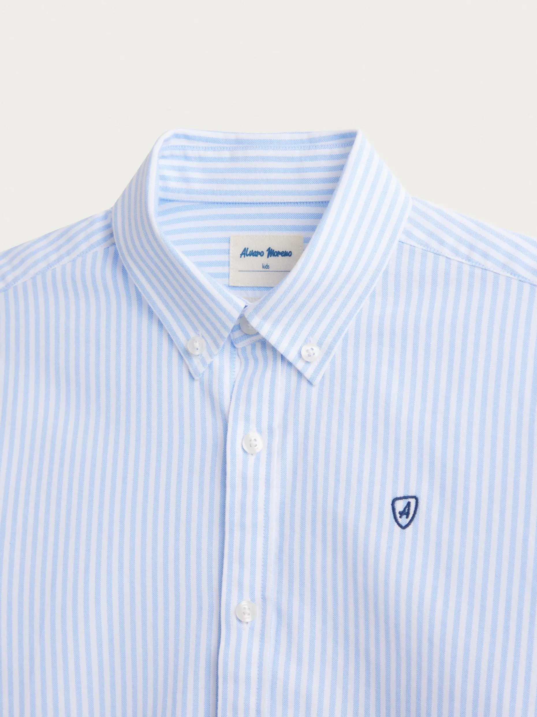 Camicia Classica Righe Oxford per Ragazzi - Collezione Alvaro Moreno Outlet Ufficiale