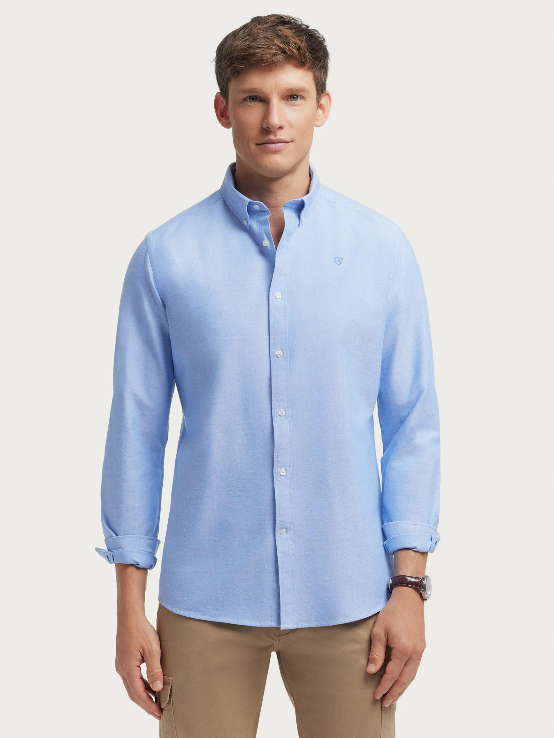 Camicia Oxford Uomo in Puro Cotone - Modello Classica Elegante by Álvaro Moreno