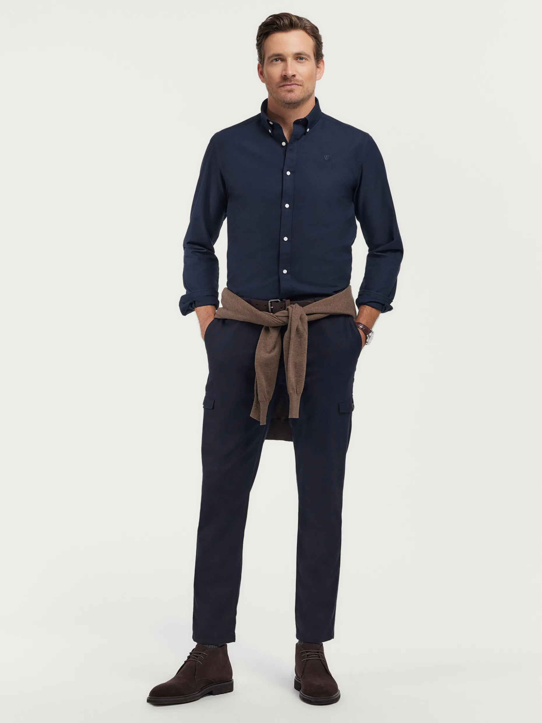 Camicia Uomo in Tessuto Oxford Unicolore | Confezione Elegante Alvaro Moreno - Comoda e Resistente per Tutto il Giorno