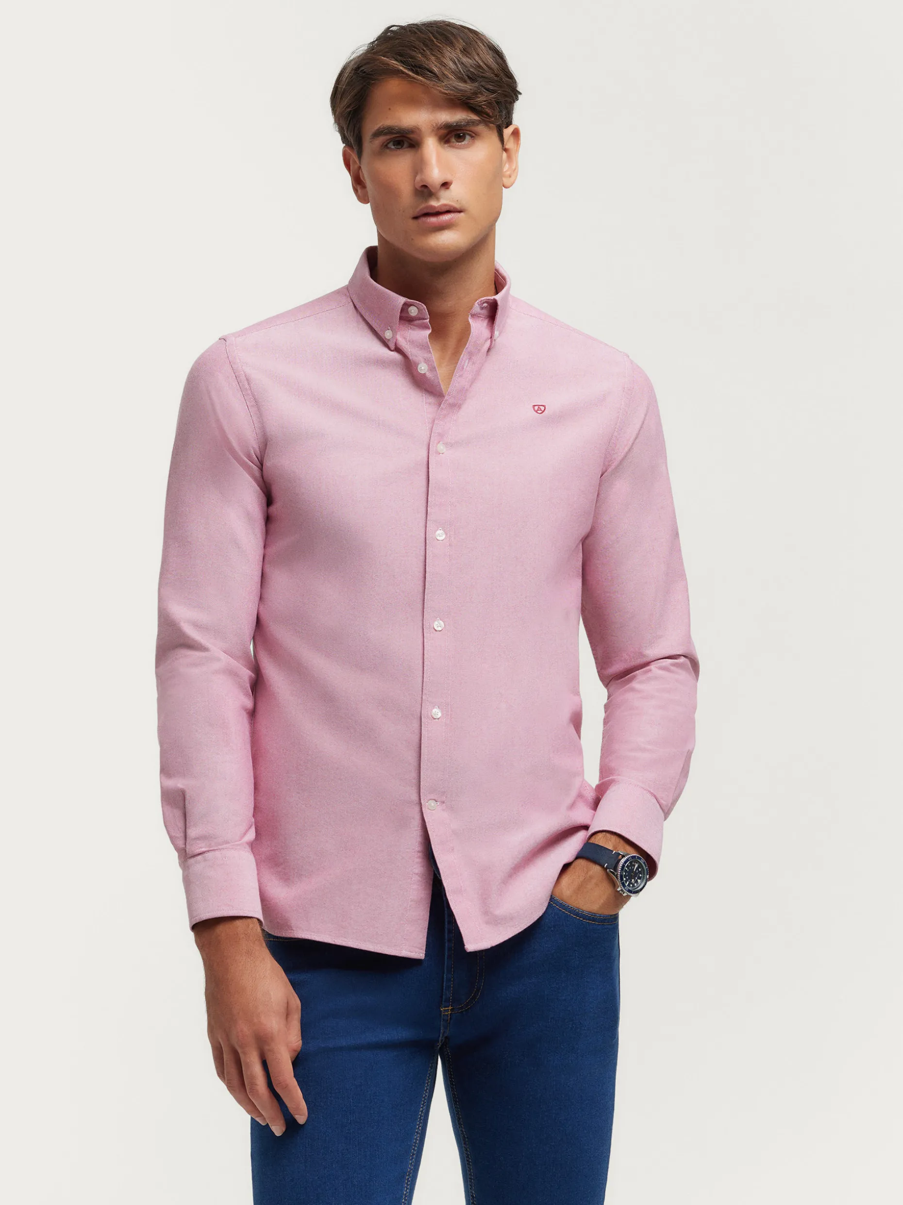 Camicia Oxford Classica Tinta Unita - Outlet Uomo Alvaro Moreno