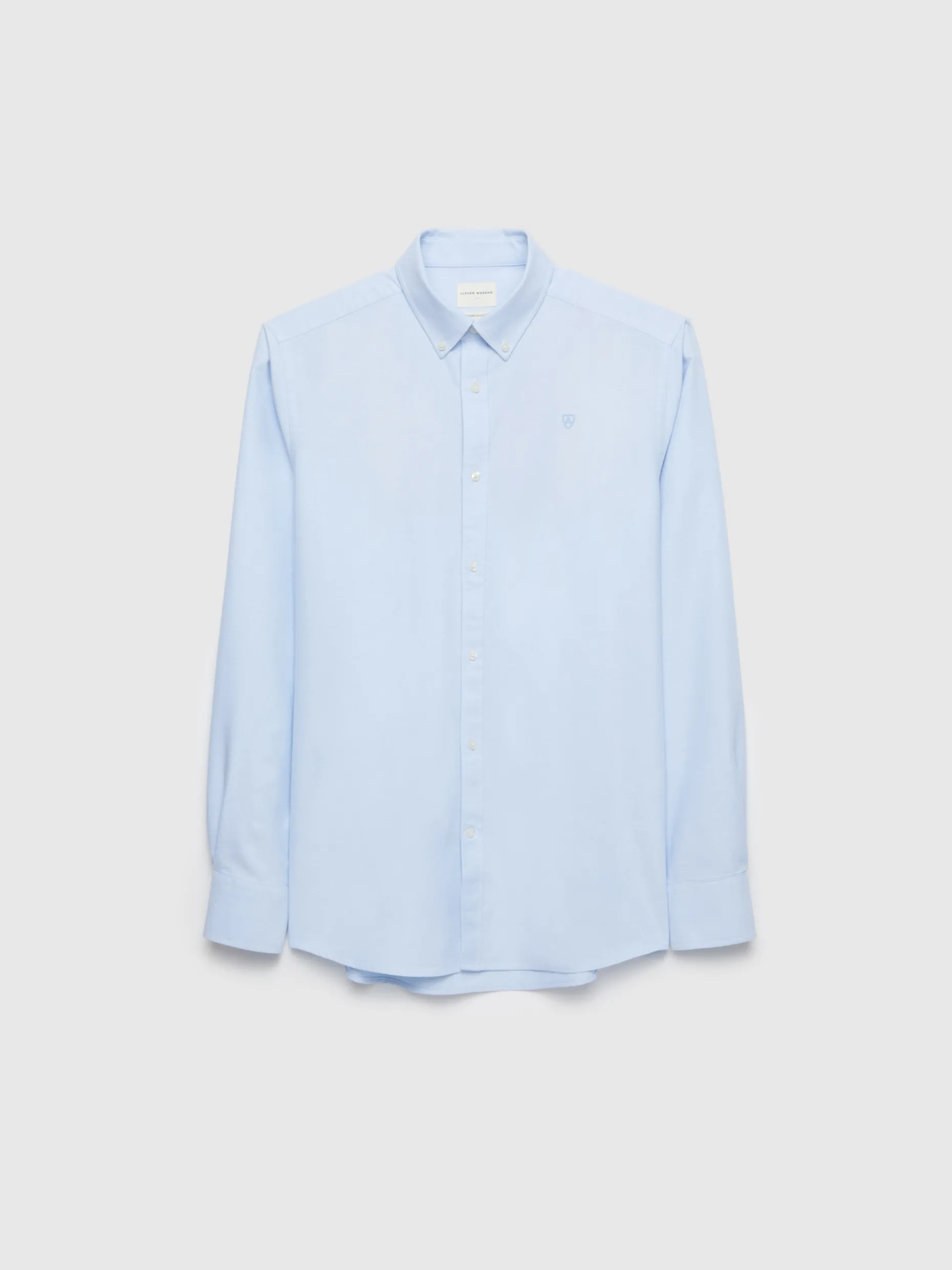 Camicia Uomo in Tessuto Oxford Tinta Unita - Stile Casual Elegante da Alvaro Moreno