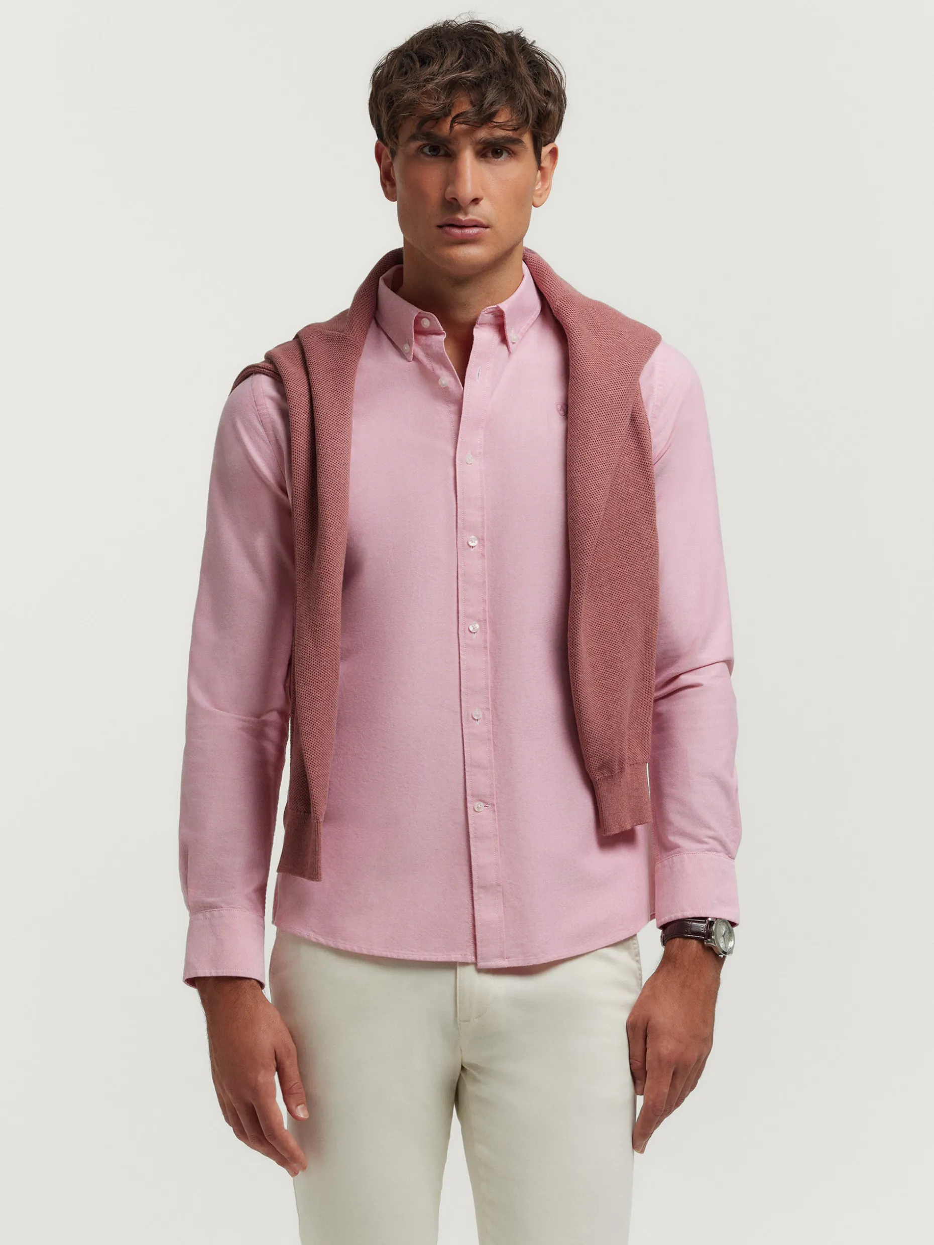 Alvaro Moreno Tessuto Oxford Unicolore - Promo Express Estate 2024 | Camicia Casual Da Uomo | Scopri Subito