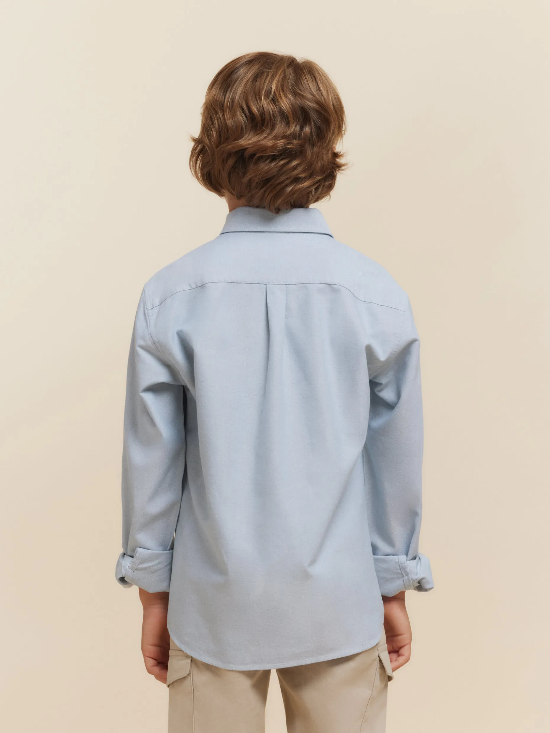Promozione Imperdibile: Camicia Oxford Tinta Unita per Ragazzi - Stile Comodo e Senza Tempo da Alvaro Moreno