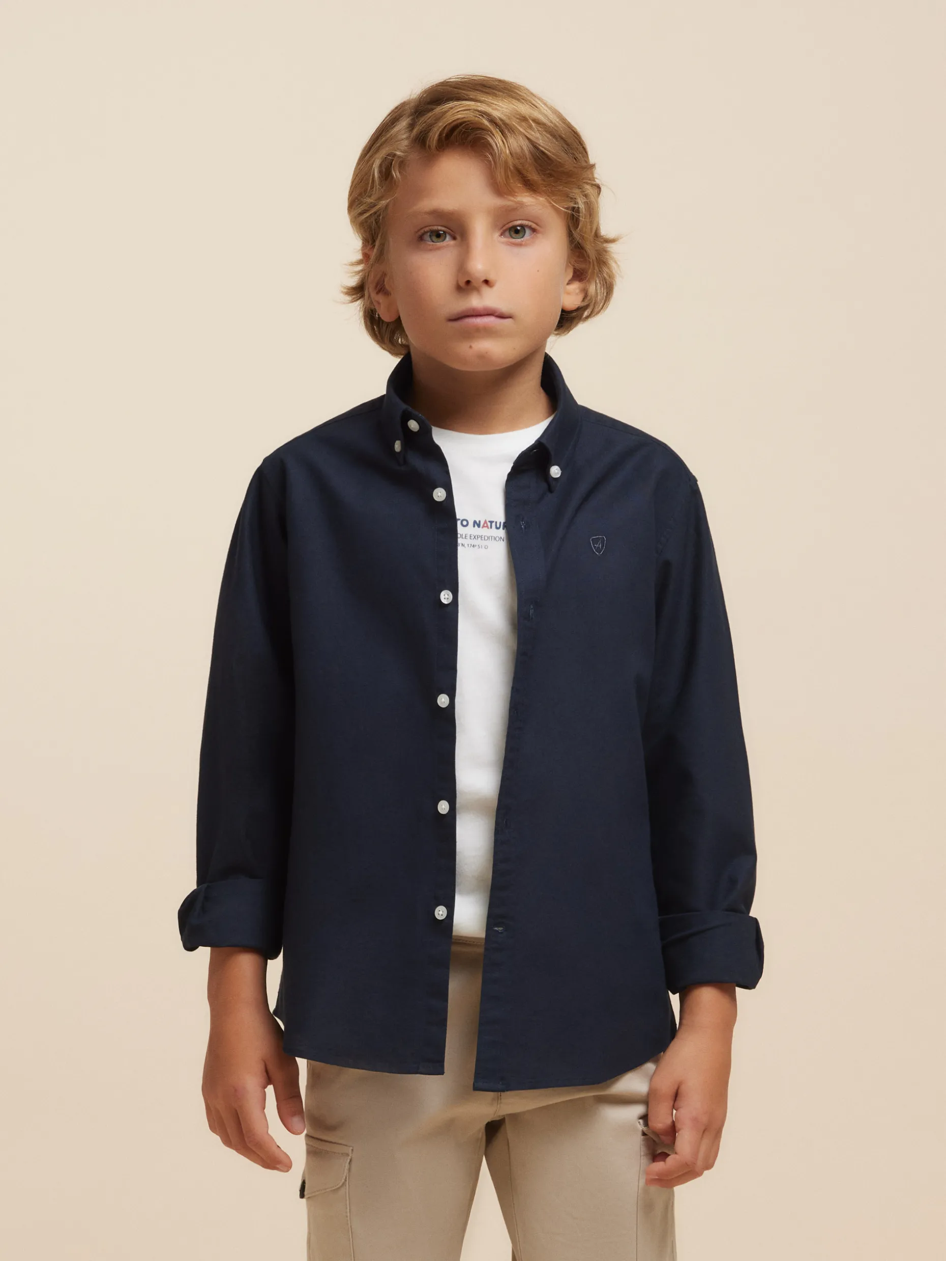 Camicia Oxford in Cotone Puro per Bambini - Sconti Esclusivi Alvaro Moreno