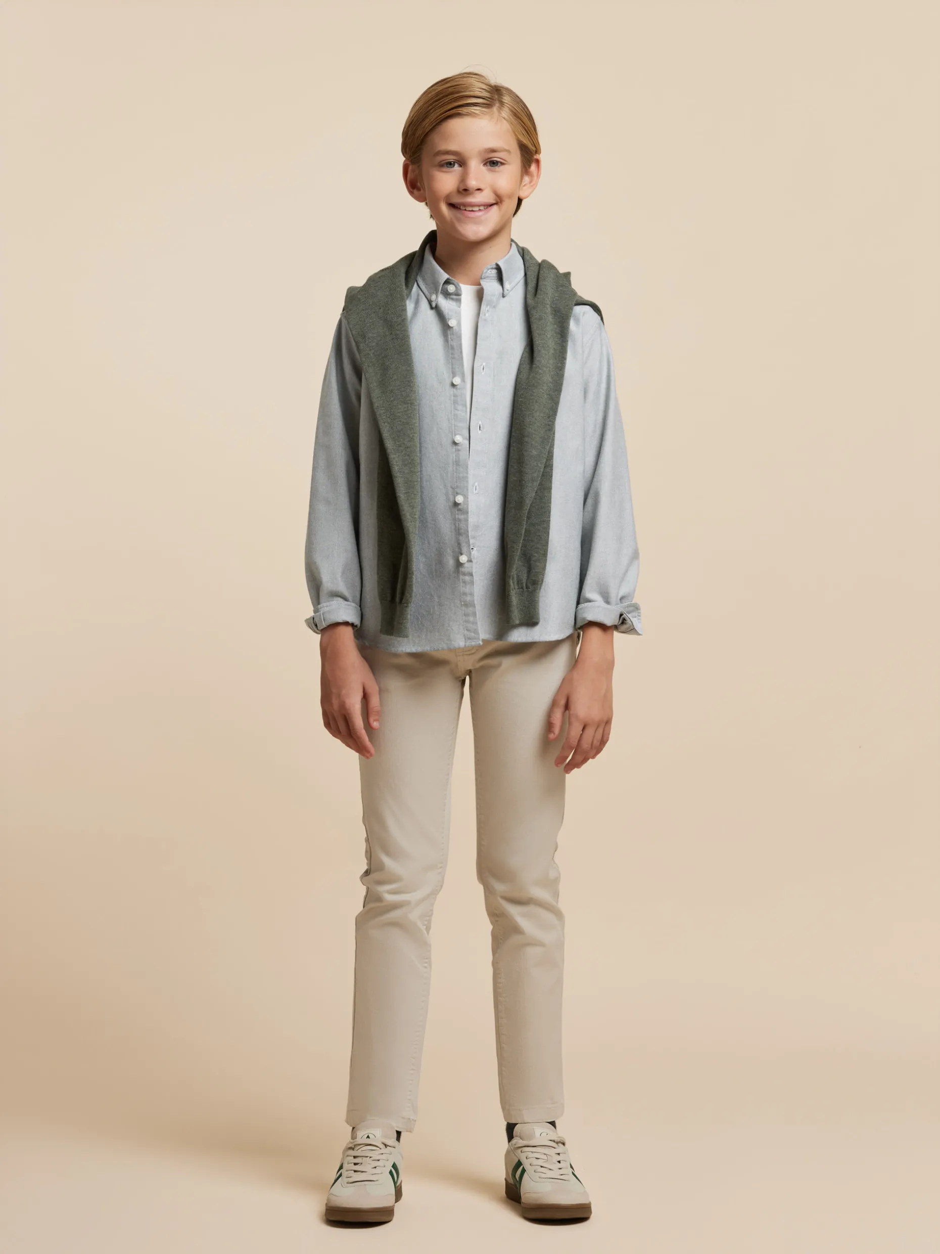 Alvaro Moreno: Camicia Oxford Stilizzata per Bambini - Tinta Unita a Prezzo Imperdibile!