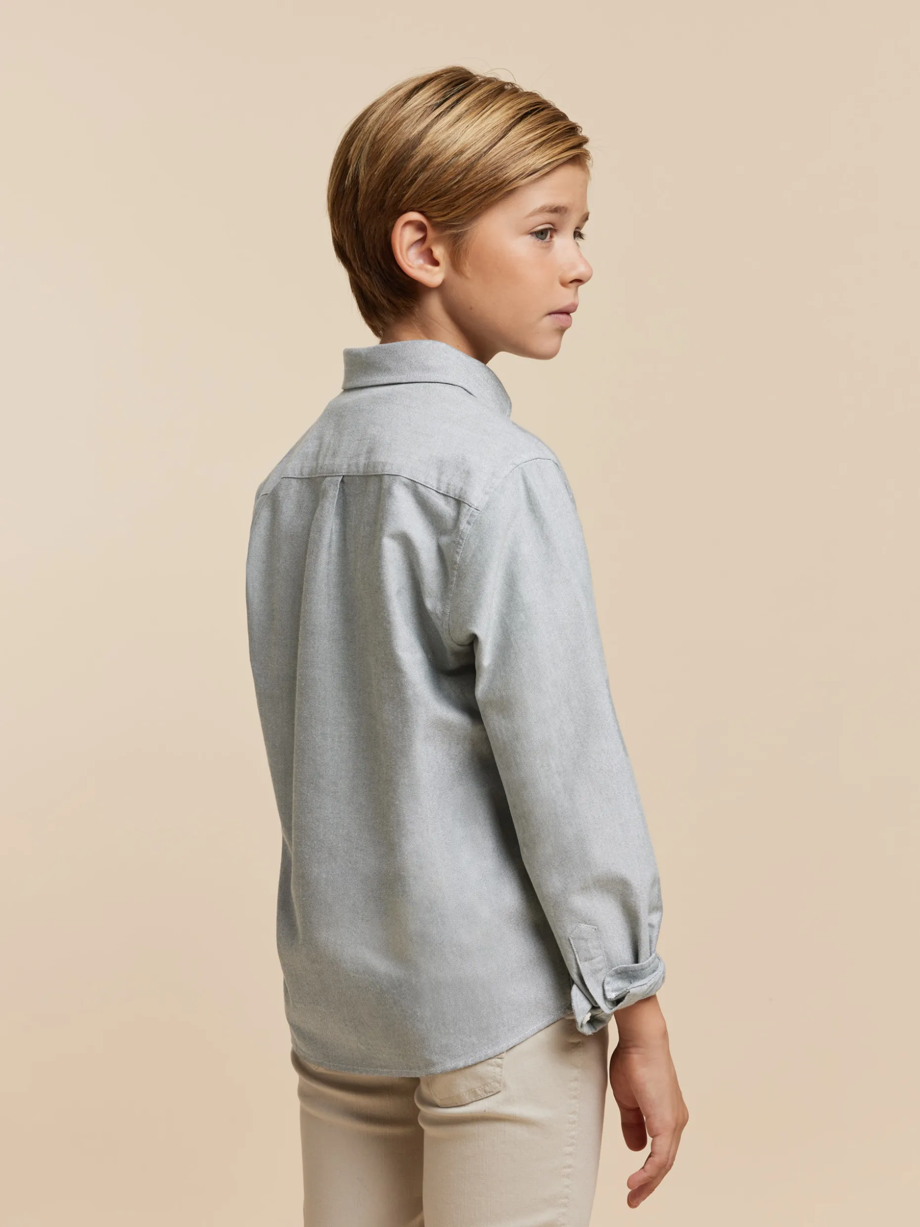 Alvaro Moreno: Camicia Oxford Stilizzata per Bambini - Tinta Unita a Prezzo Imperdibile!