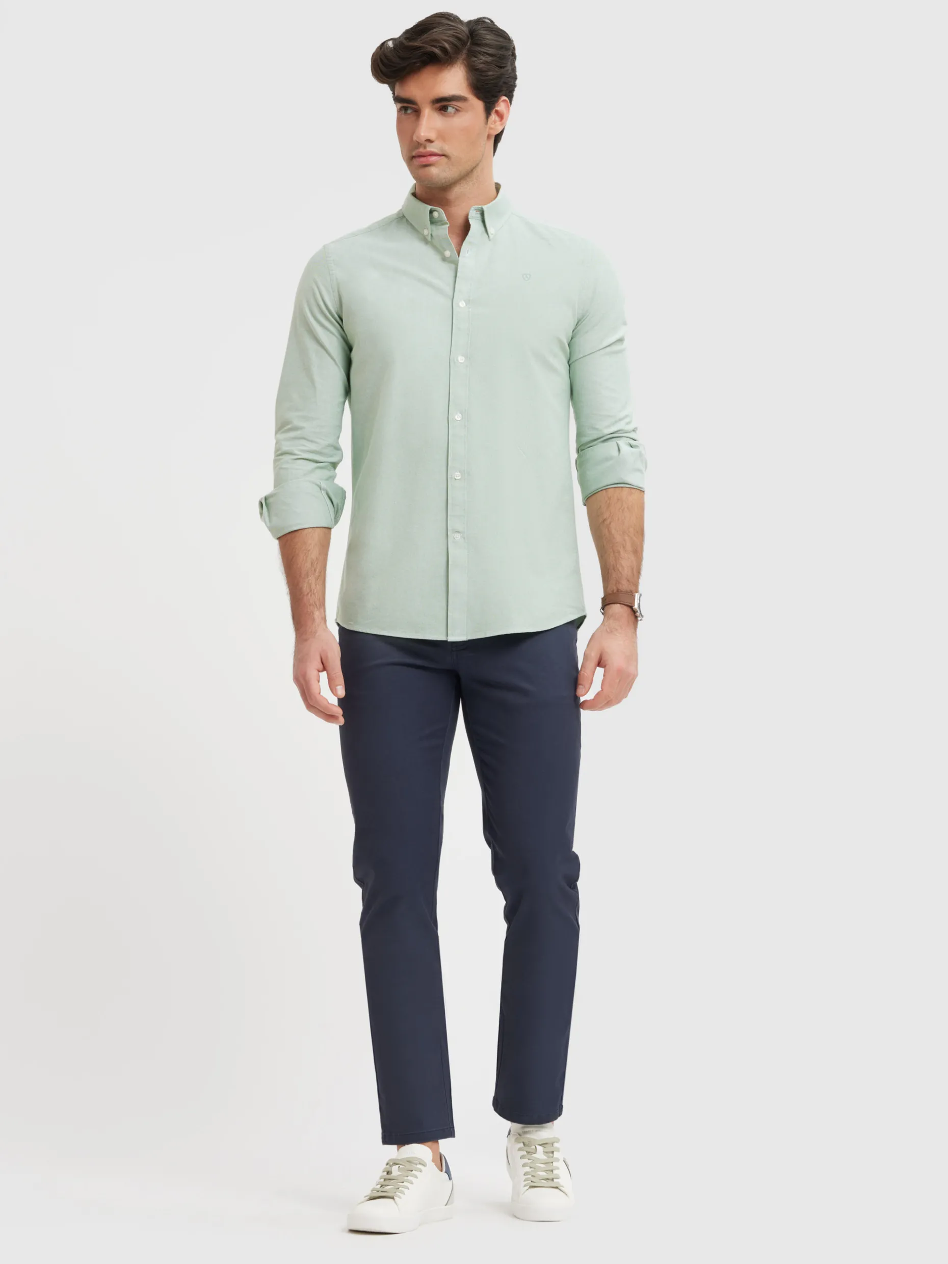 Camicia Oxford Tinta Unita in Saldo - Ultimi Pezzi Alvaro Moreno
