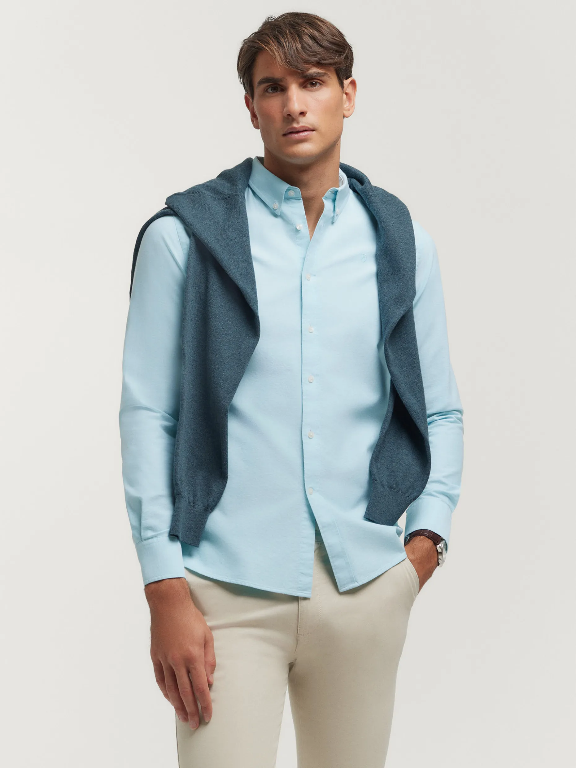 Camicia Oxford Unicolore Alvaro Moreno - Tessuto Resistente a Prezzo Competitivo