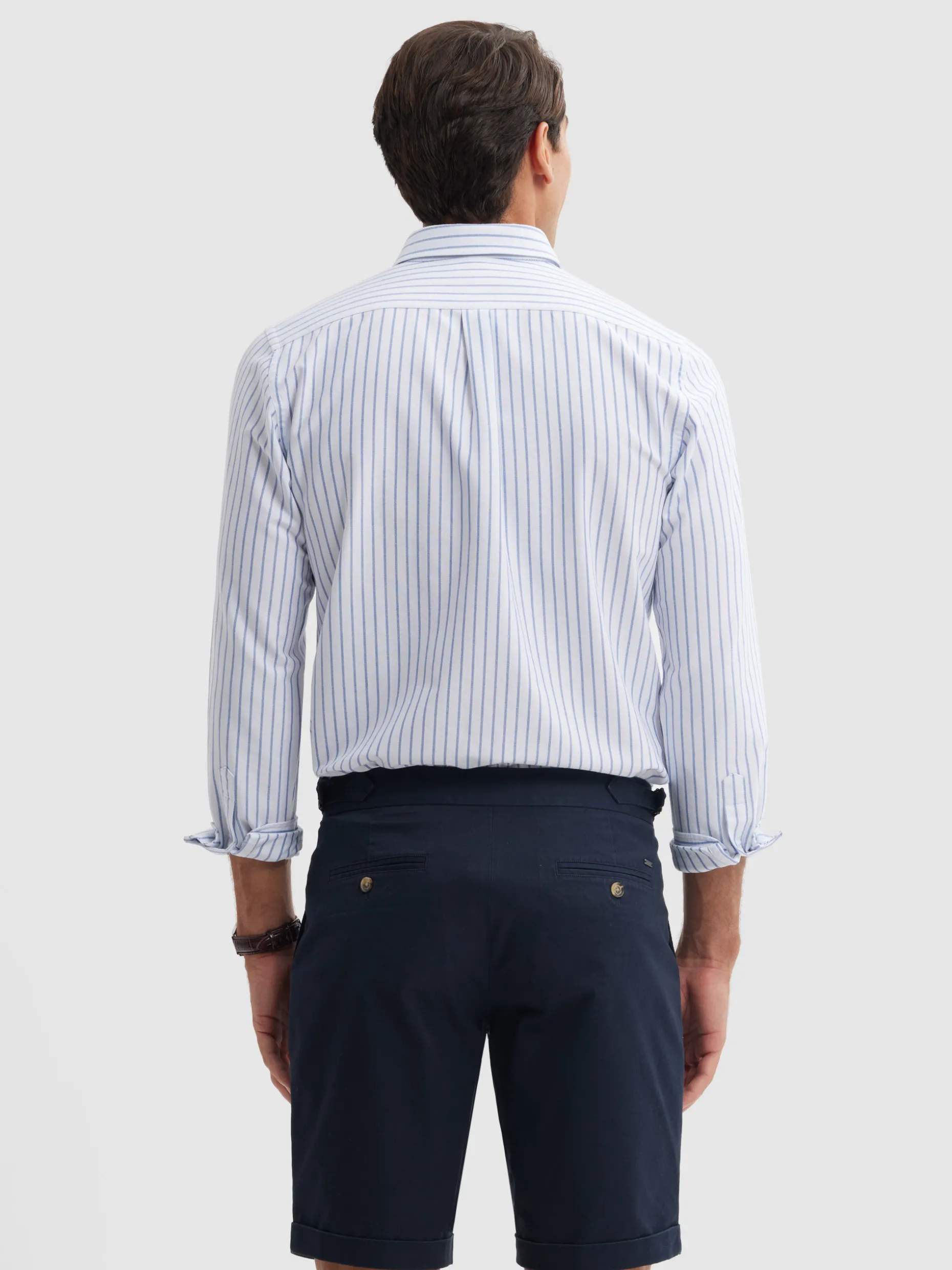 Camicia Oxford Elegante Uomo - Stilizzata in Tessuto Traspirante | Promozione Fine Stock Alvaro Moreno
